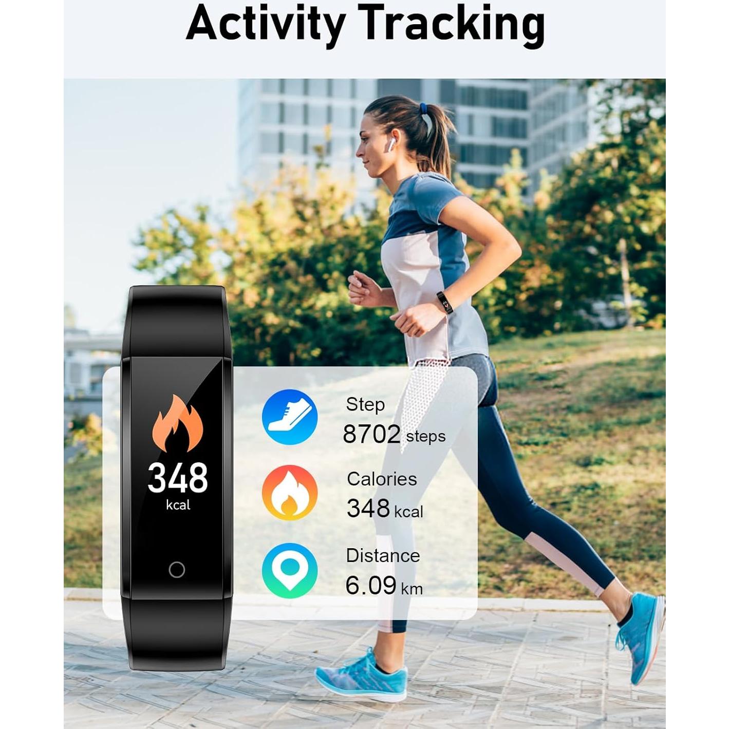 Reloj Pedométrico GRV Sin Bluetooth Negro - Contador de Pasos y Calorías