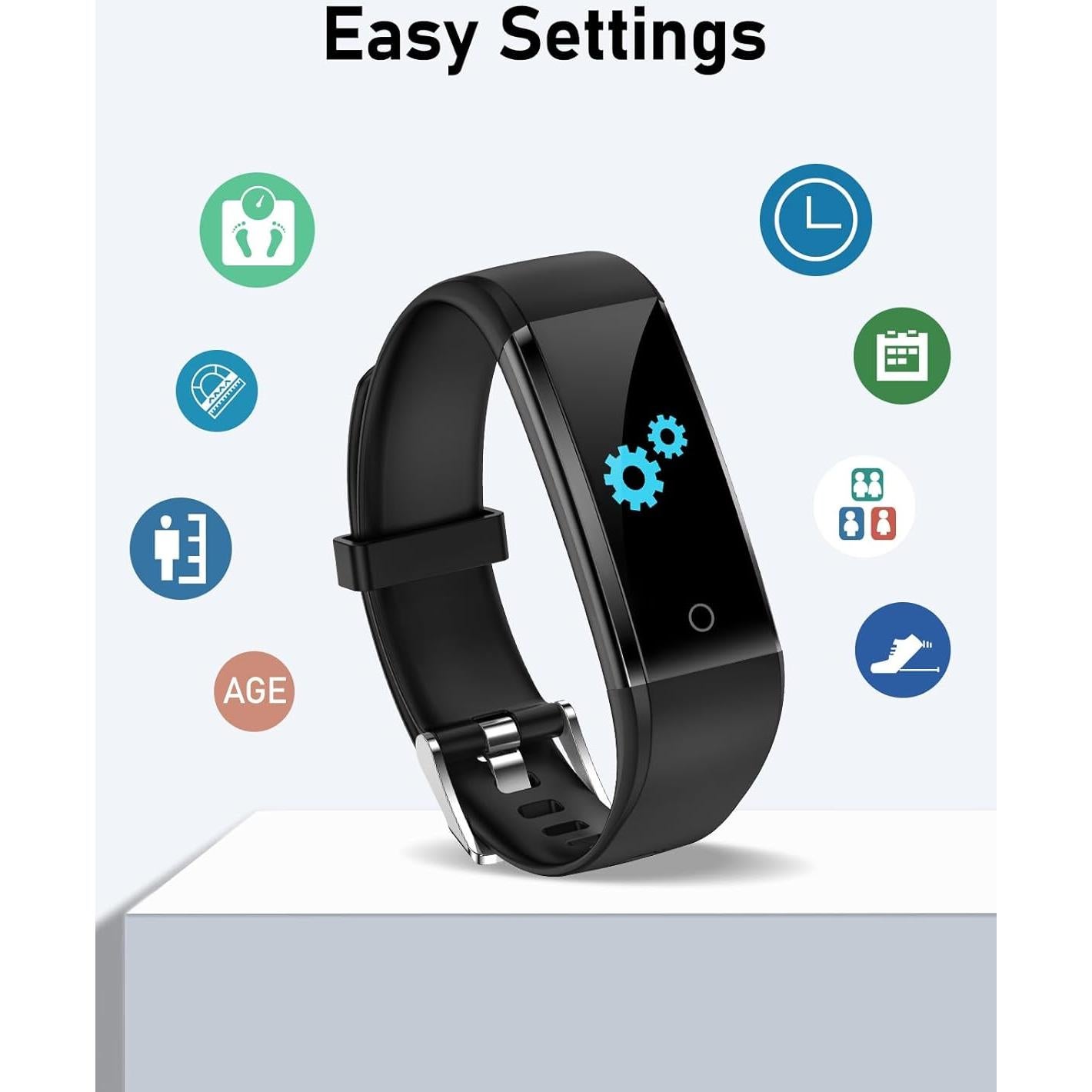 Reloj Pedométrico GRV Sin Bluetooth Negro - Contador de Pasos y Calorías