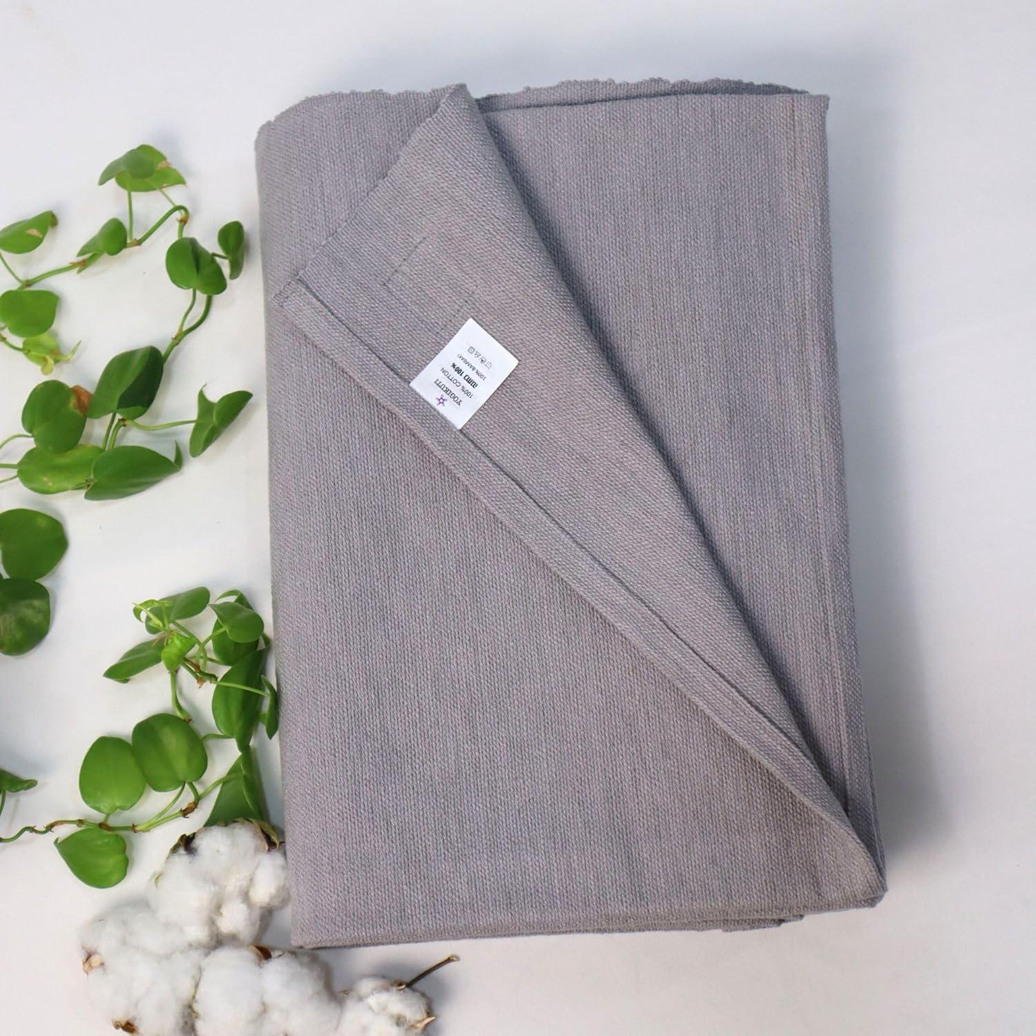 Manta de Yoga Yogikuti 100% Algodón Gris 203x152 cm
