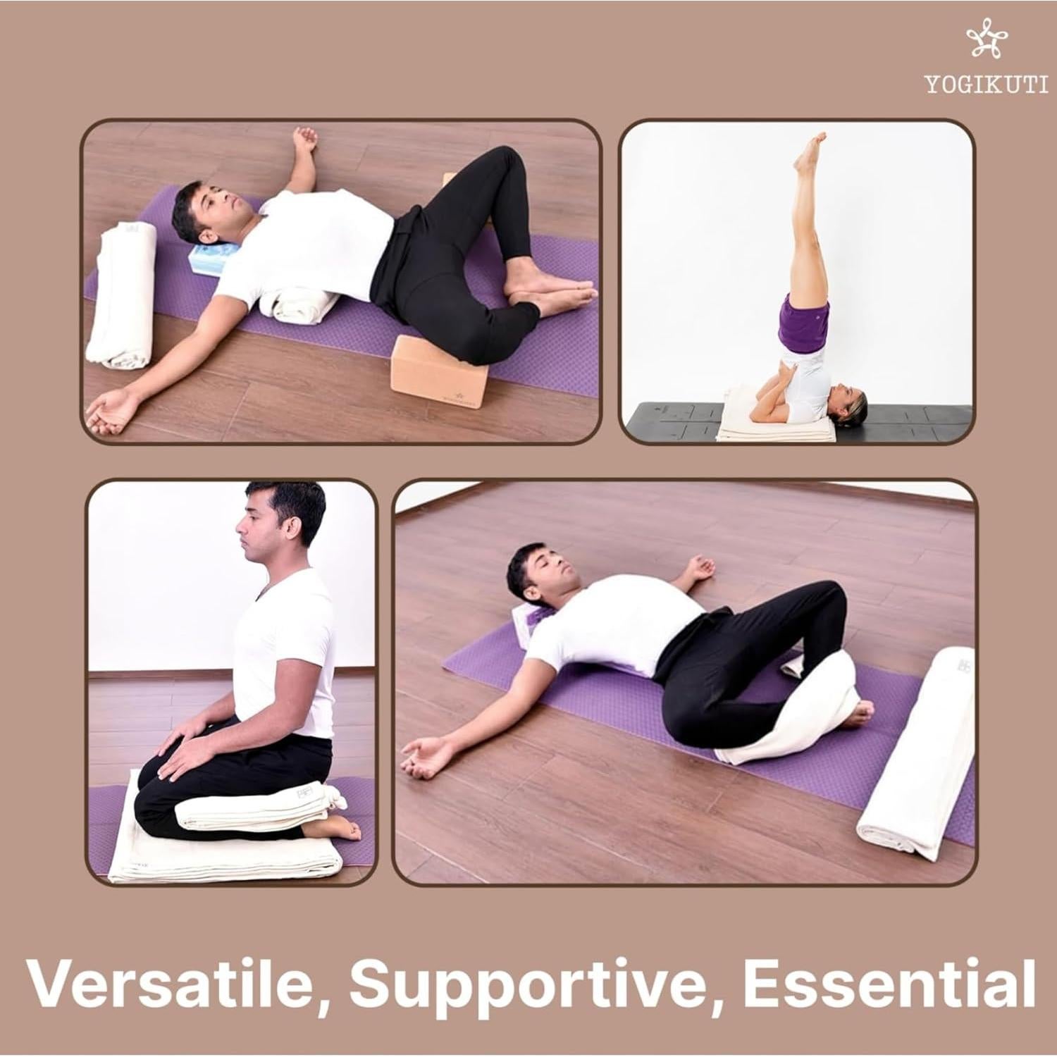 Manta de Yoga Yogikuti 100% Algodón Gris 203x152 cm