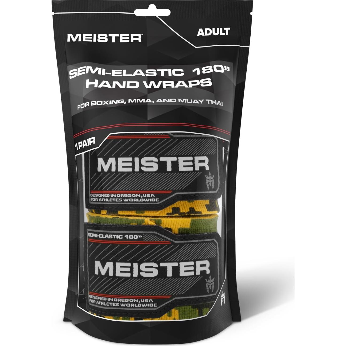 Envolturas de Mano Meister 180 cm Semi-Elásticas para Boxeo y MMA