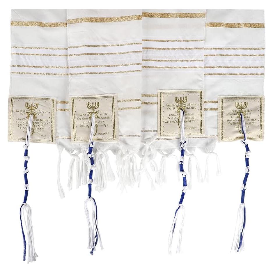 Chal de Oración Mesiánico Tierra Santa 183x56 cm Acrílico