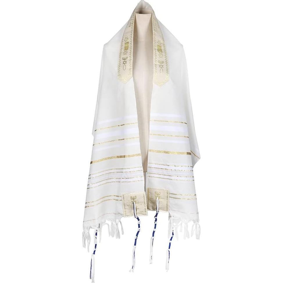 Chal de Oración Mesiánico Tierra Santa 183x56 cm Acrílico