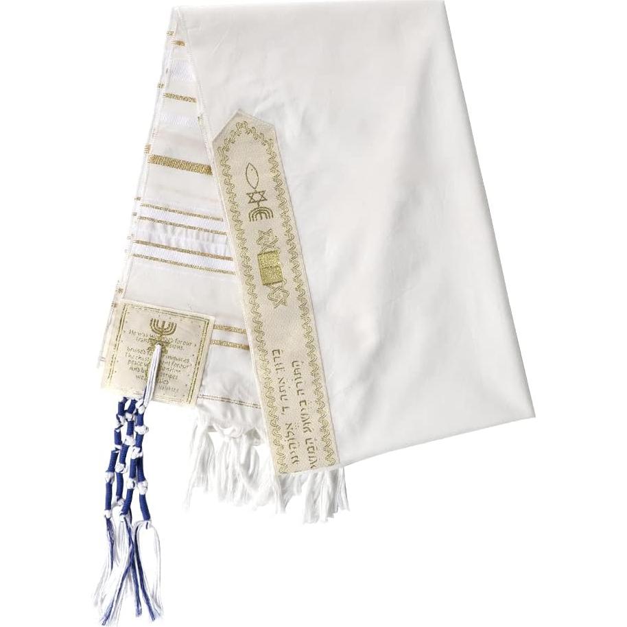 Chal de Oración Mesiánico Tierra Santa 183x56 cm Acrílico