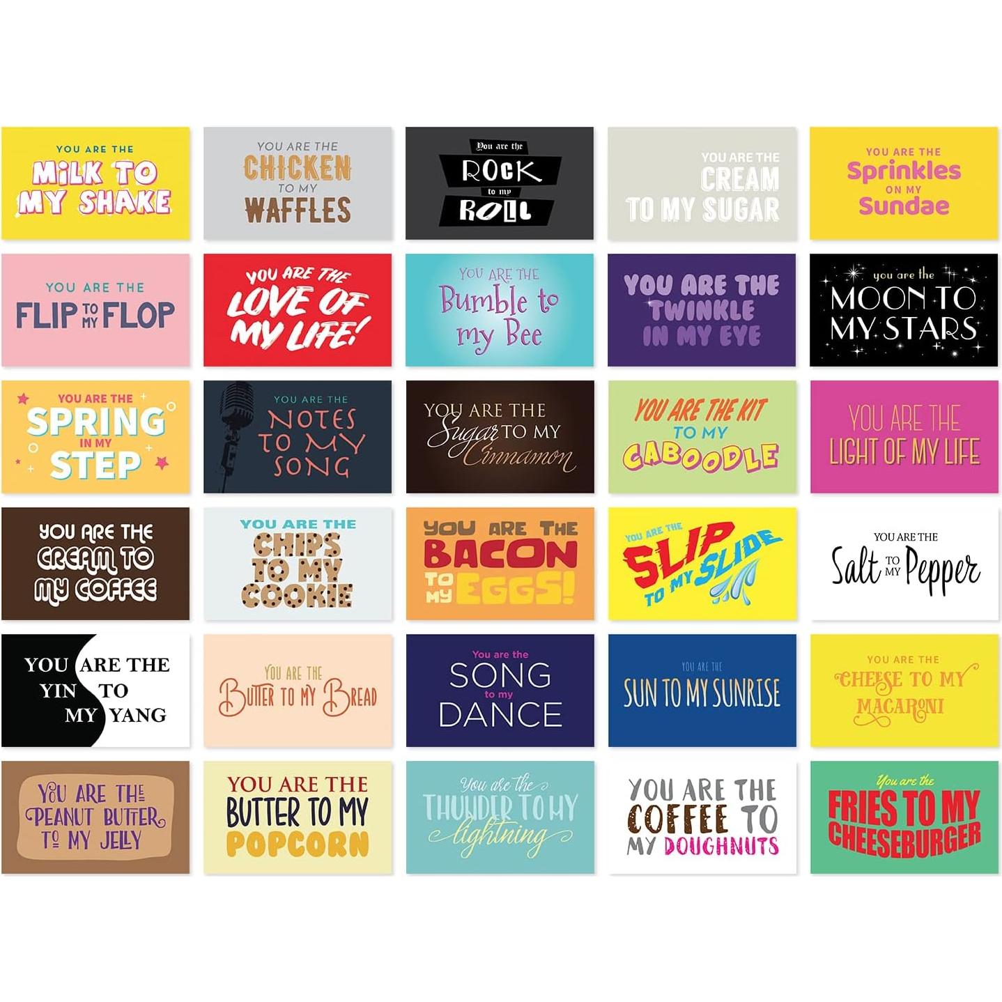 Tarjetas de Amor Focus and Zeal - 30 pcs, 7.6x12.7 cm