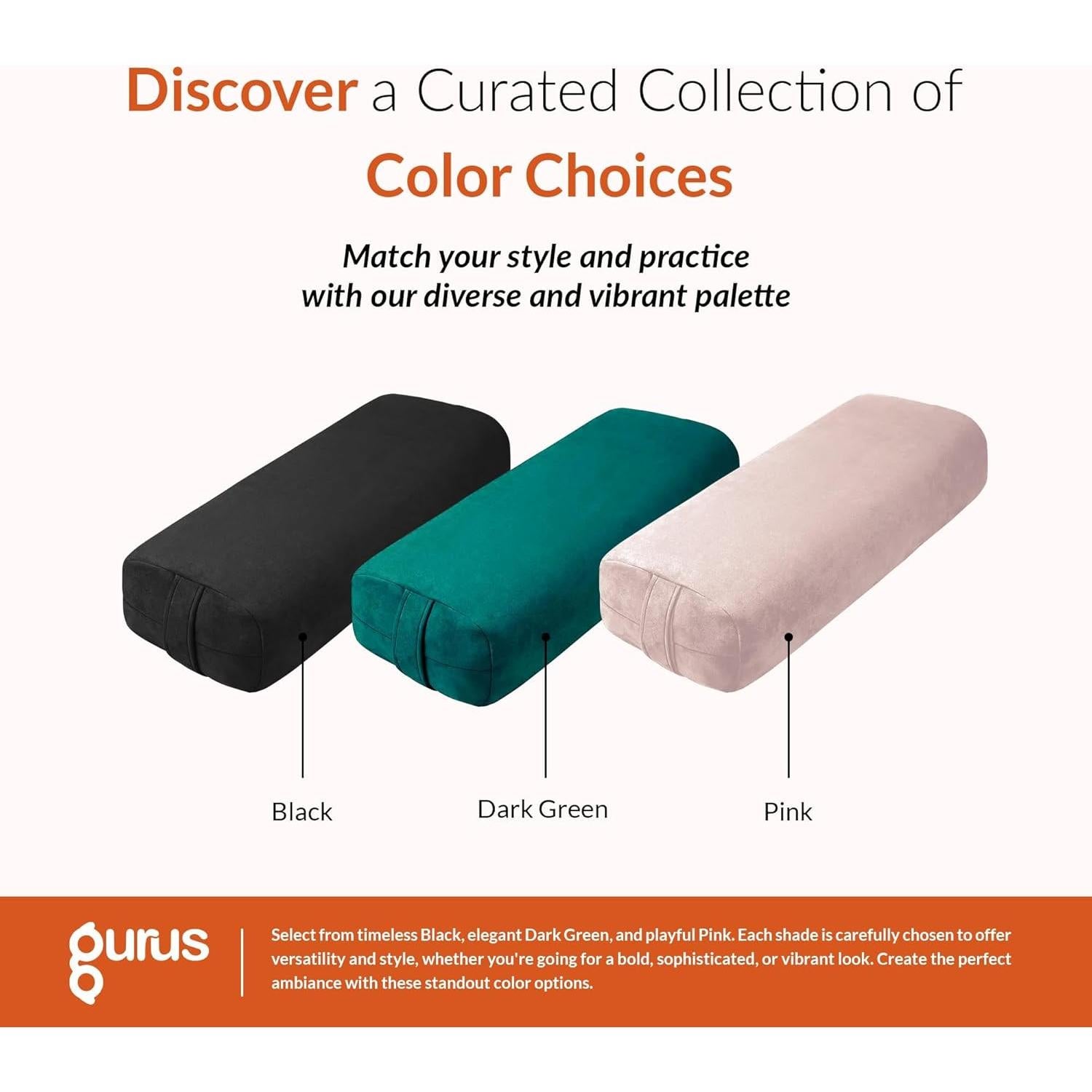 Almohada de Soporte para Yoga Gurus - Rectangular, Lavable