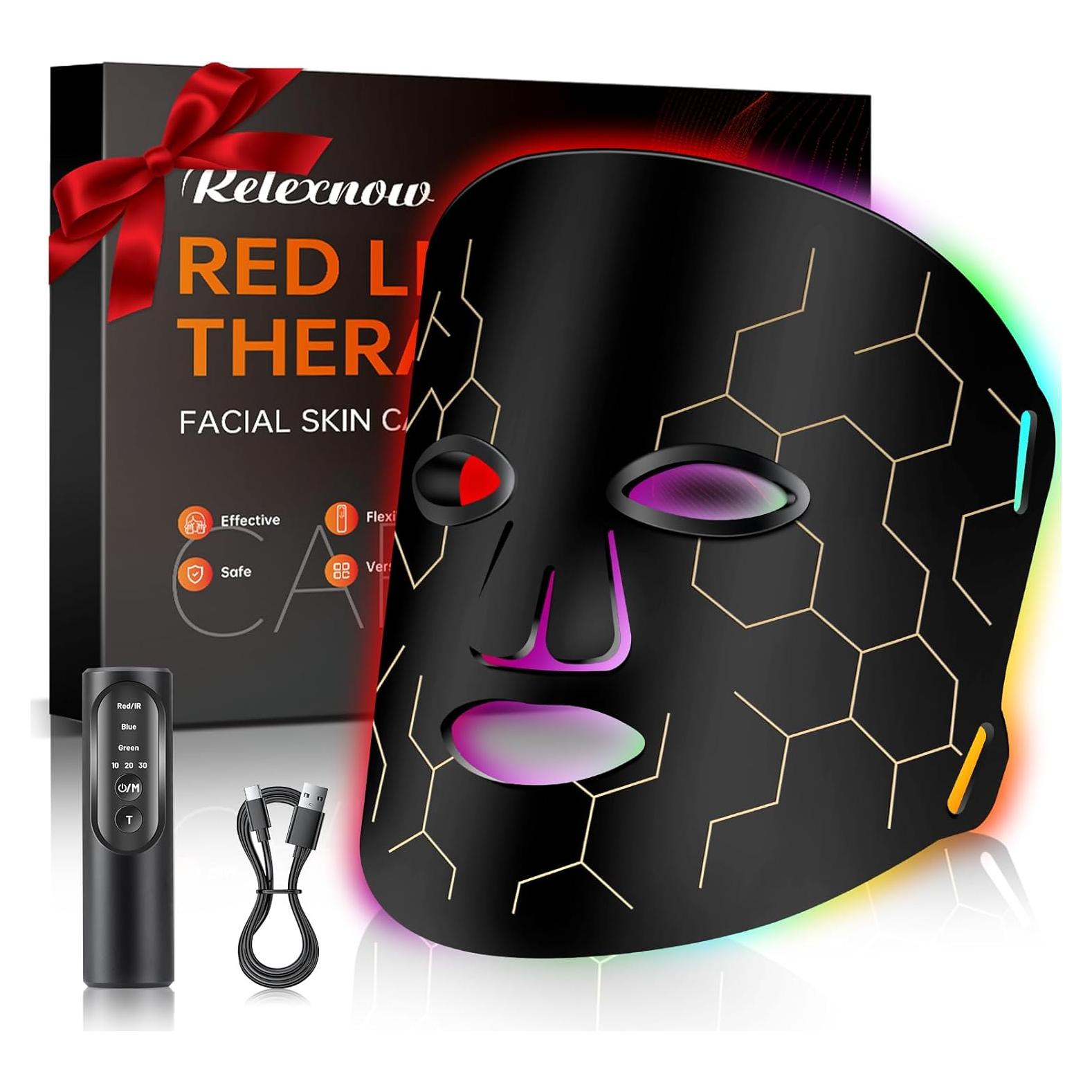 Máscara de Terapia de Luz Roja RELEXNOW 288 LED 850nm Portátil