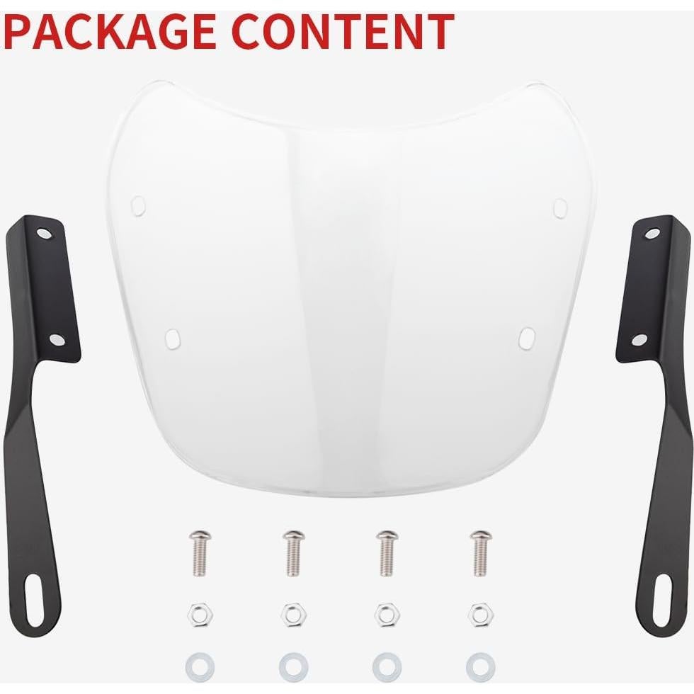 Deflector de Viento Universal KICRY para Motocicleta 24x19 cm