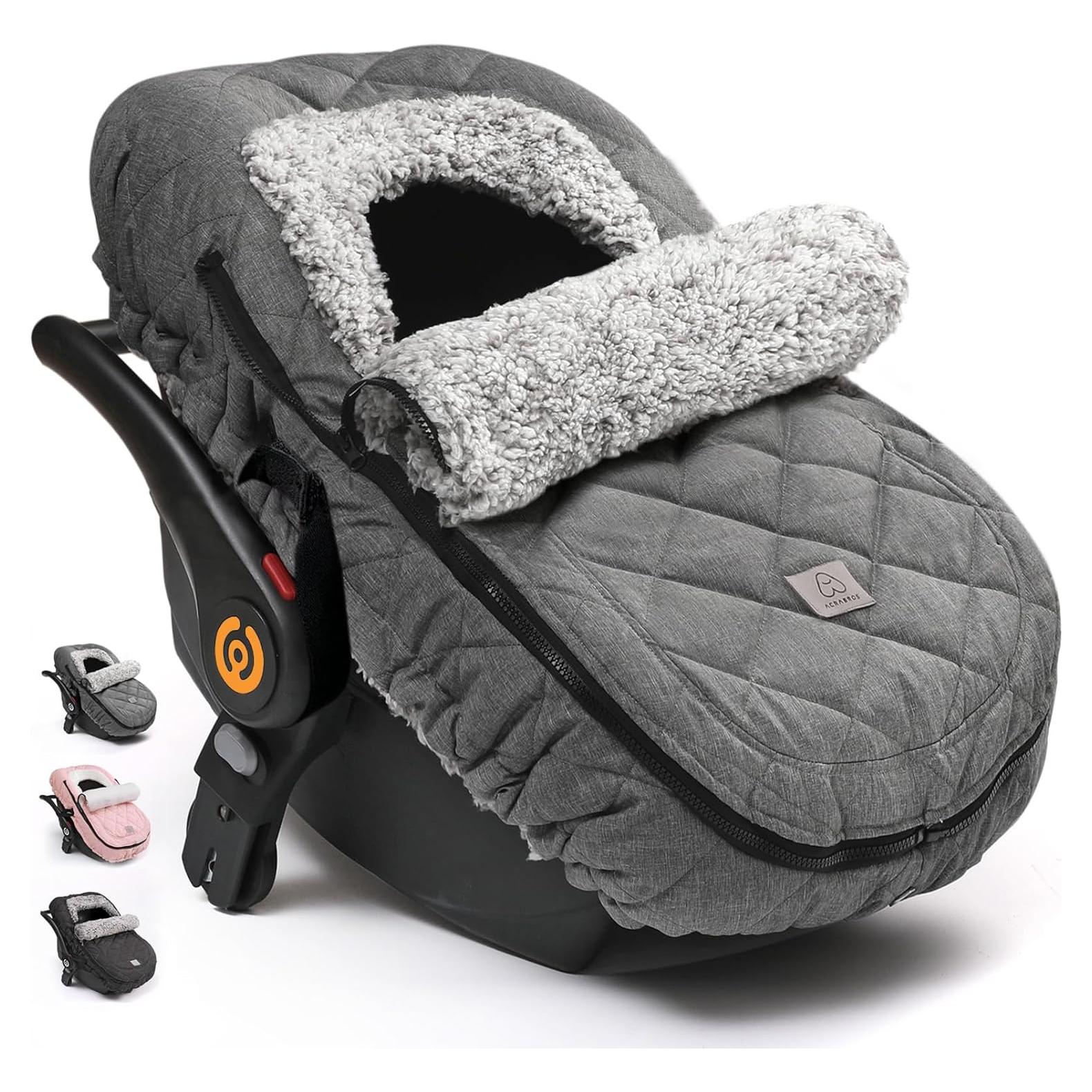 Funda para Asiento de Auto Bebé ACRABROS Gris Melange Invierno