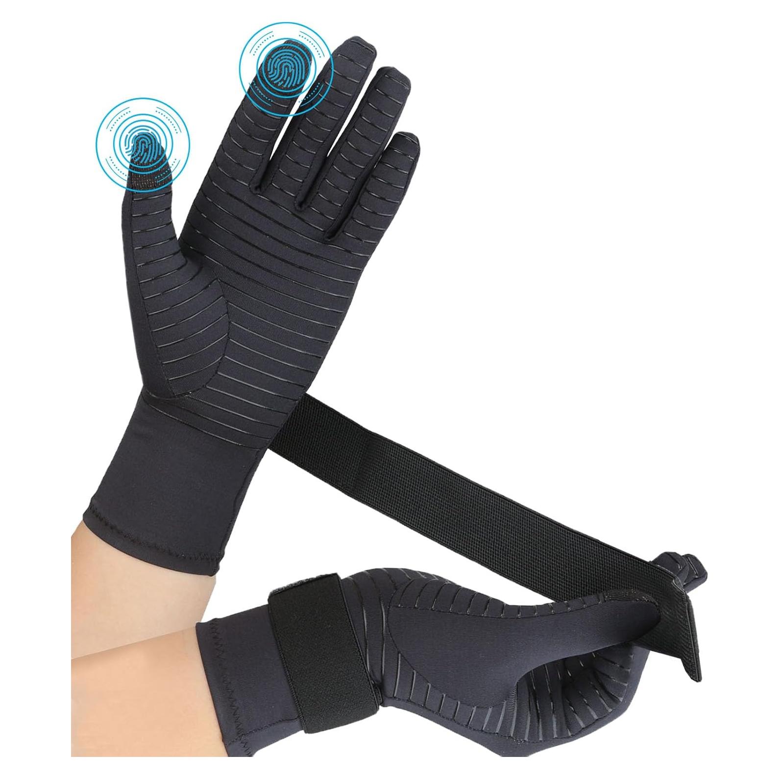 Guantes de Artritis de Cobre Semikk con Correa Ajustable