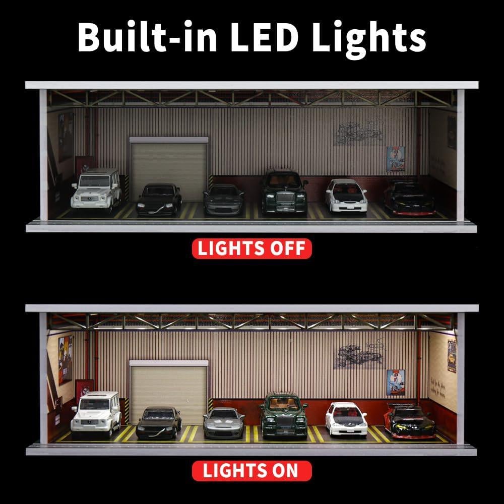 Caja de Exhibición para Modelos 1:64 G-FANS con LED y Acrílico