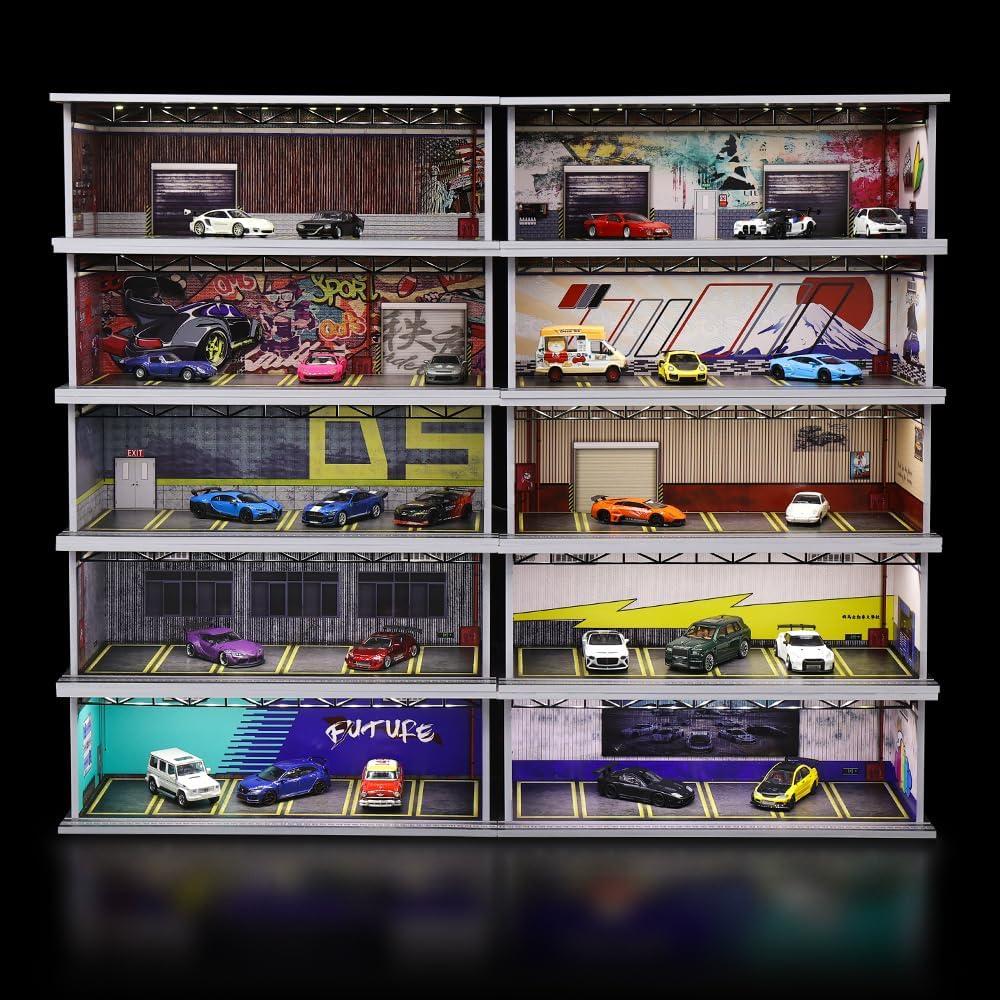 Caja de Exhibición para Modelos 1:64 G-FANS con LED y Acrílico