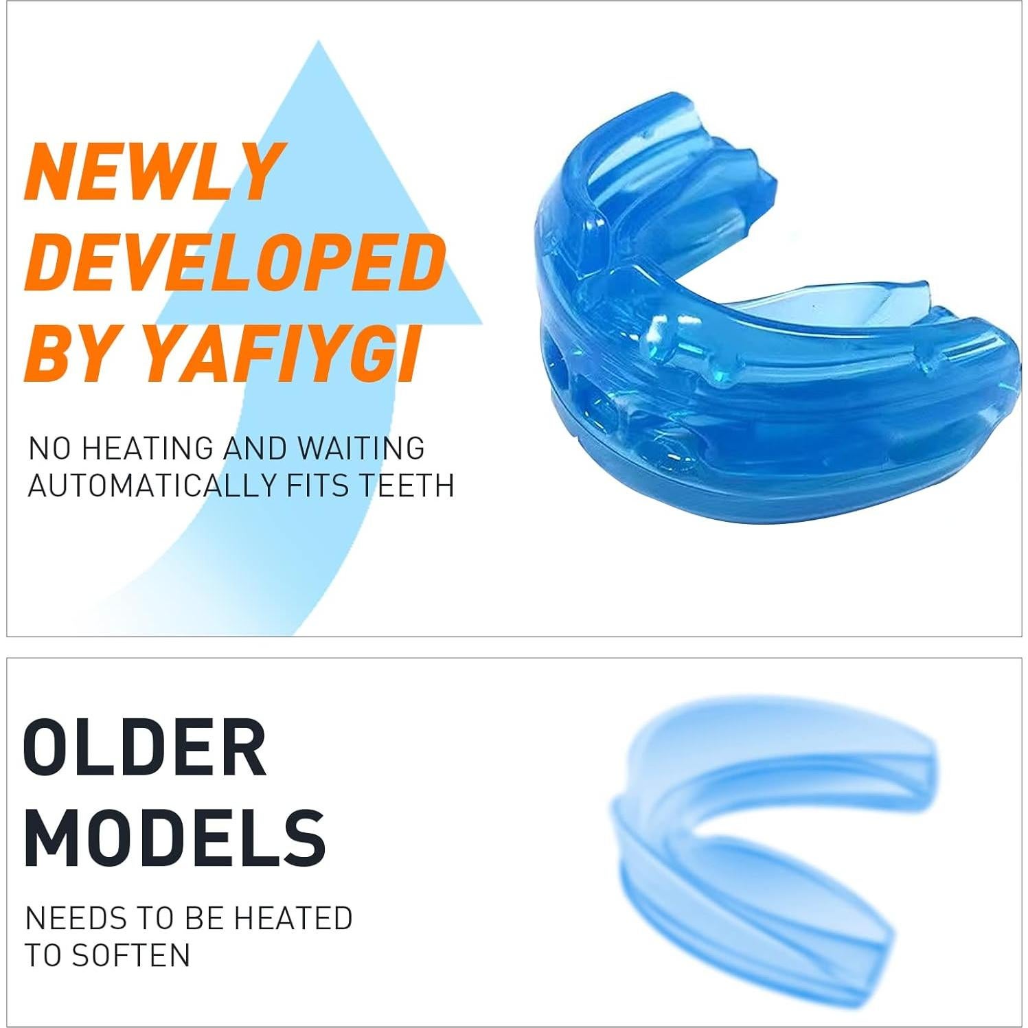 Paquete de 3 Protectores Bucales YAFIYGI para Niños Azul