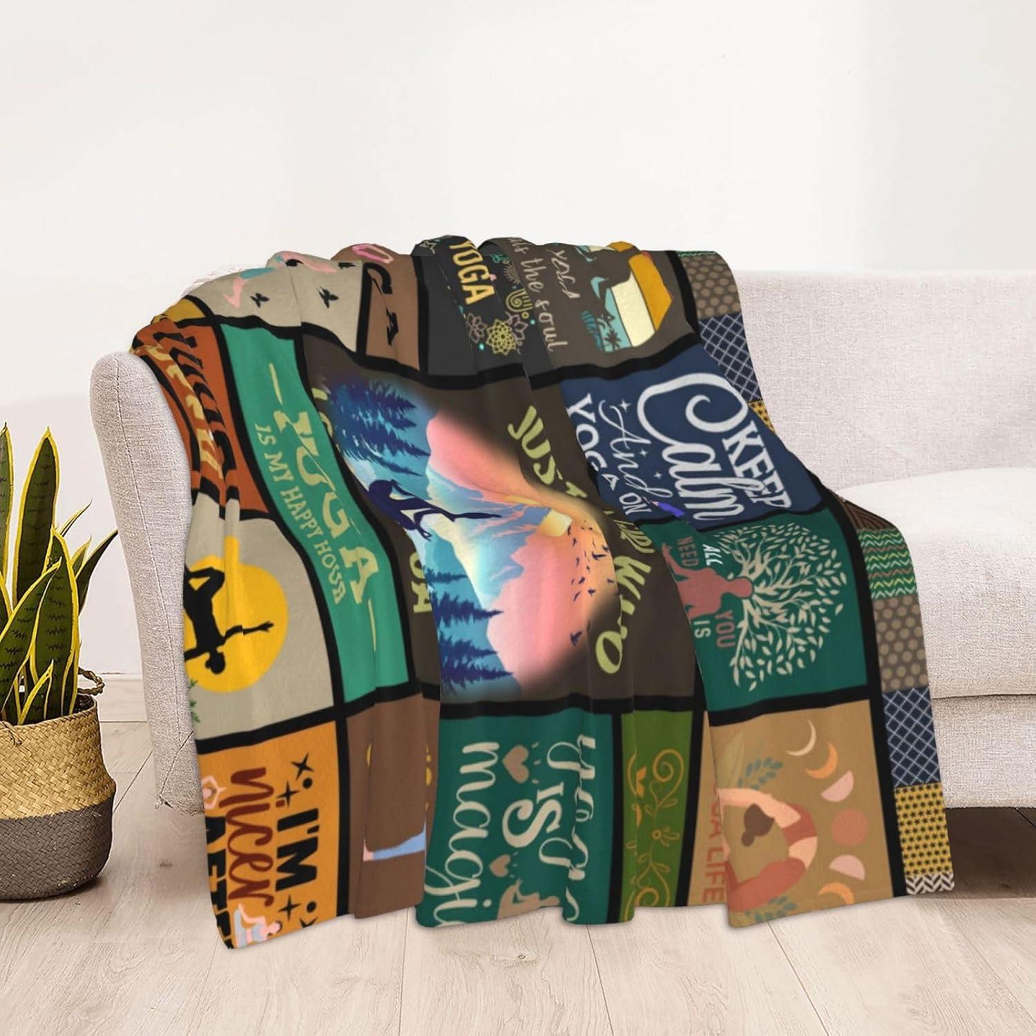 Manta de Yoga IWADNYI 152.4x127cm Forro Polar Antideslizante