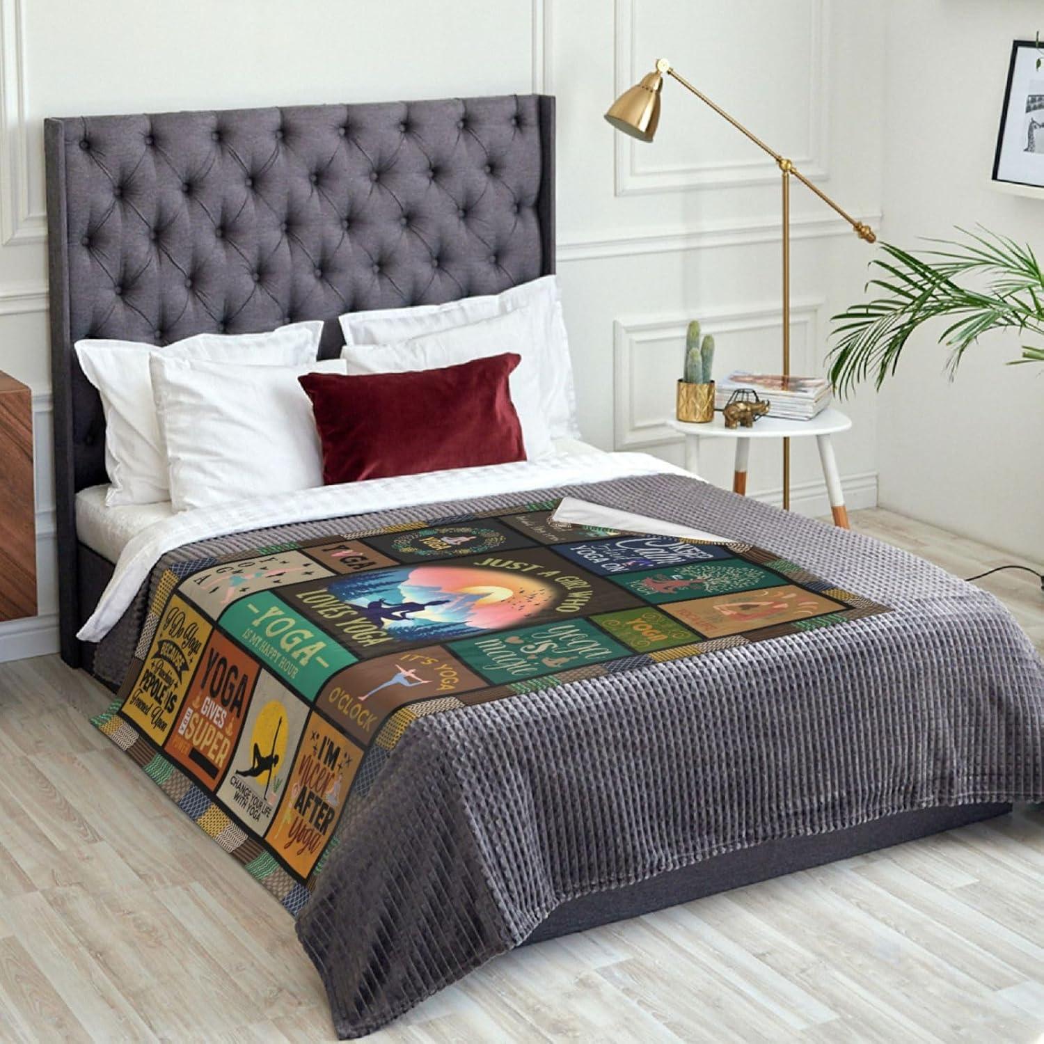 Manta de Yoga IWADNYI 152.4x127cm Forro Polar Antideslizante