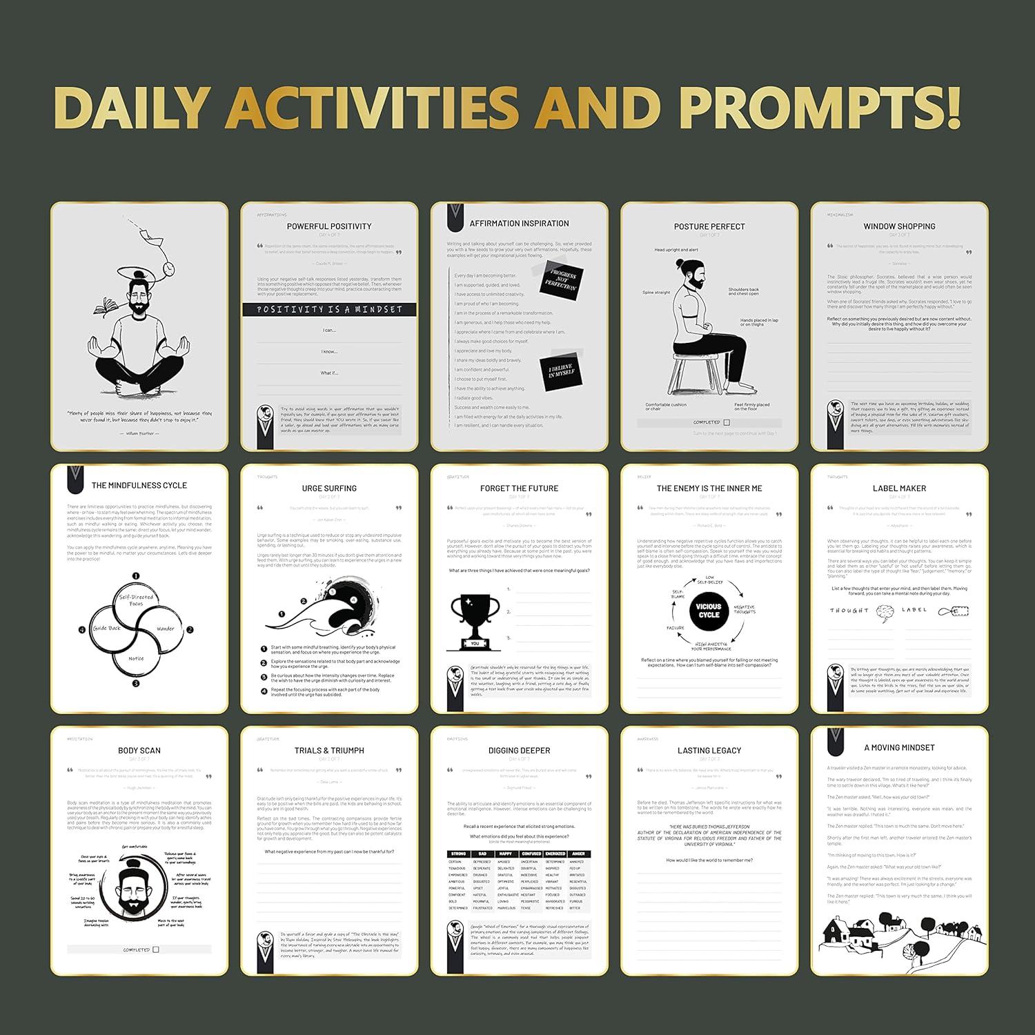 Diario Vibe Simply Zen A5 con Pluma - Mindfulness para Hombres