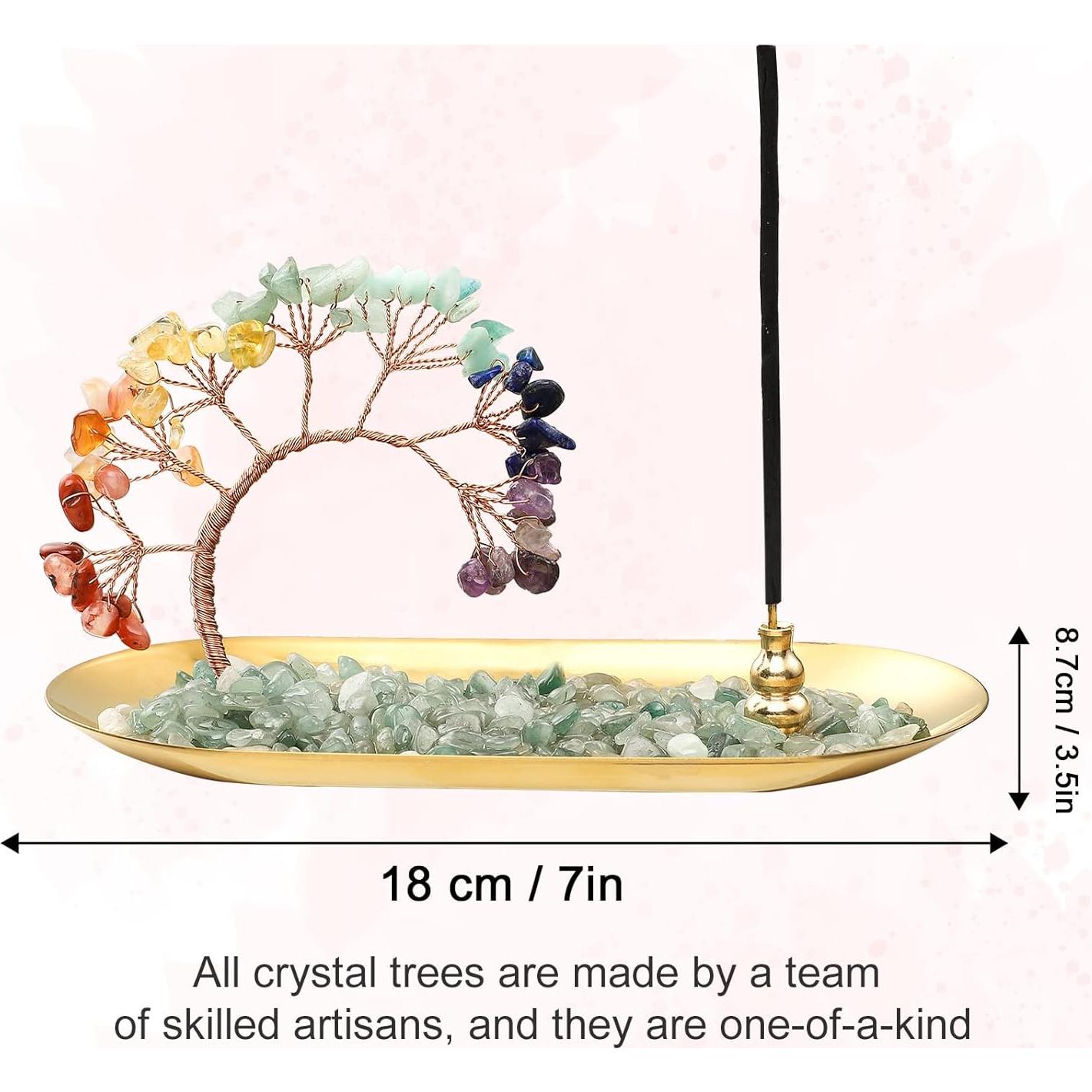 Soporte de Incienso CYYKDA 7 Chakras Cristal Natural