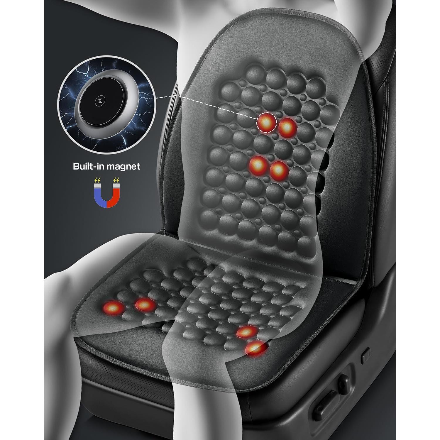 Funda de Asiento de Coche FREMONT AUTO con Masaje - 2PCS Negro