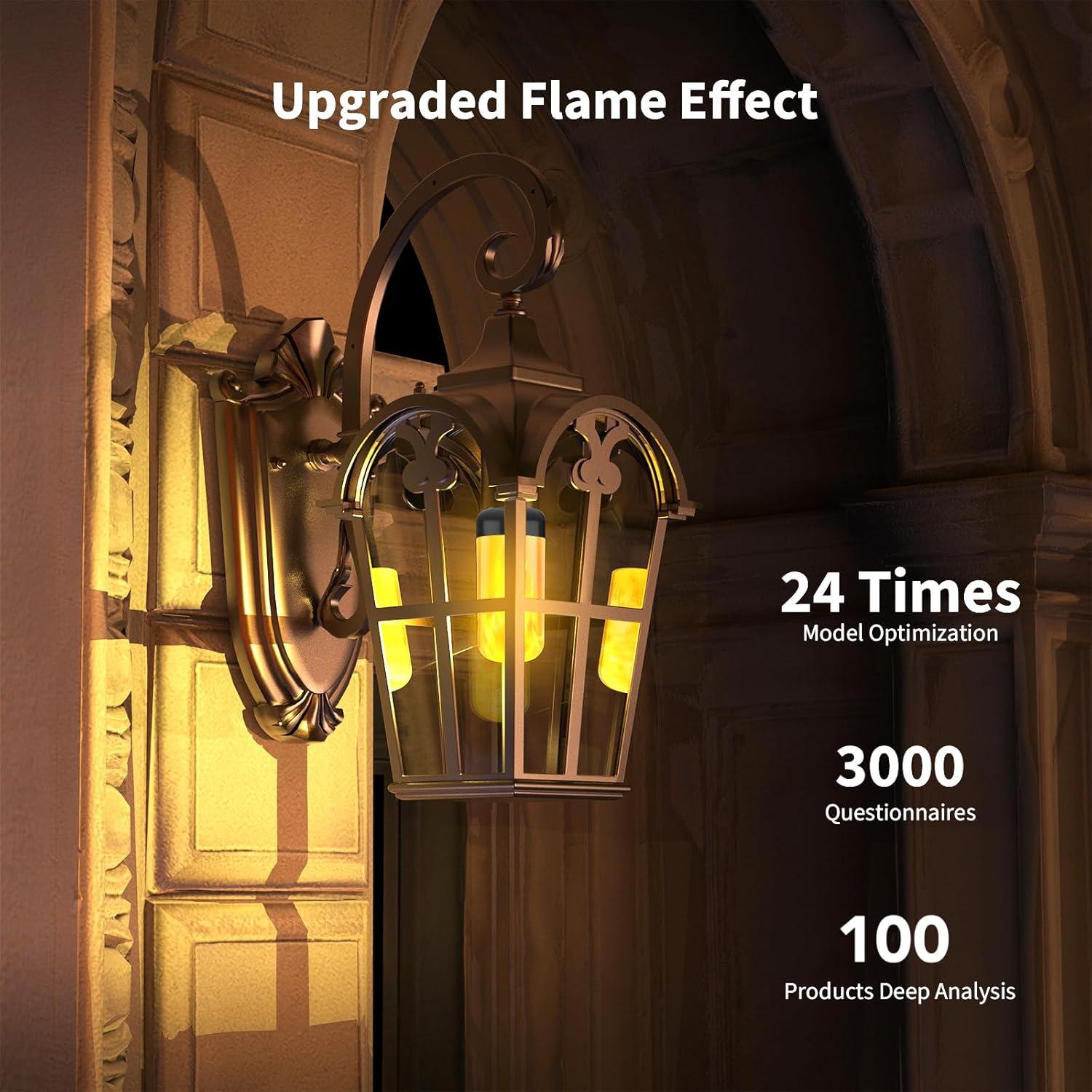 Bombillas LED de Llama Morsatie E26 2 Paquete - Efecto Realista