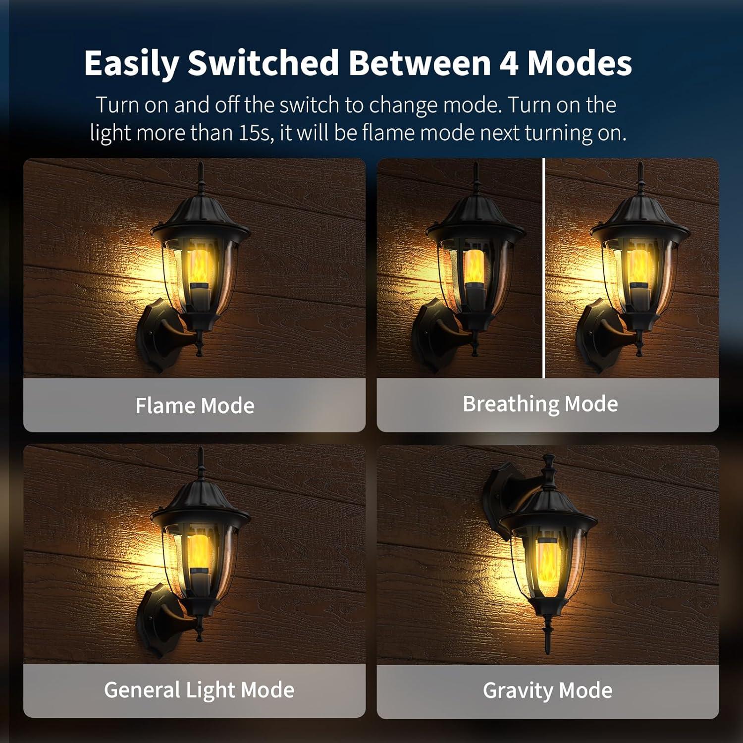 Bombillas LED de Llama Morsatie E26 2 Paquete - Efecto Realista