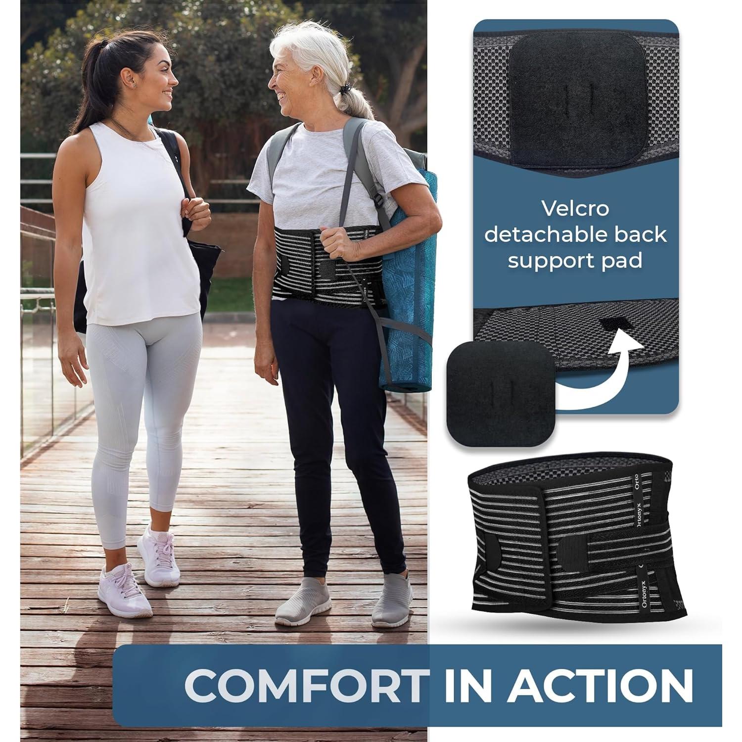 Faja de Soporte Lumbar ORTONYX para Espalda Baja - Negro XS-S