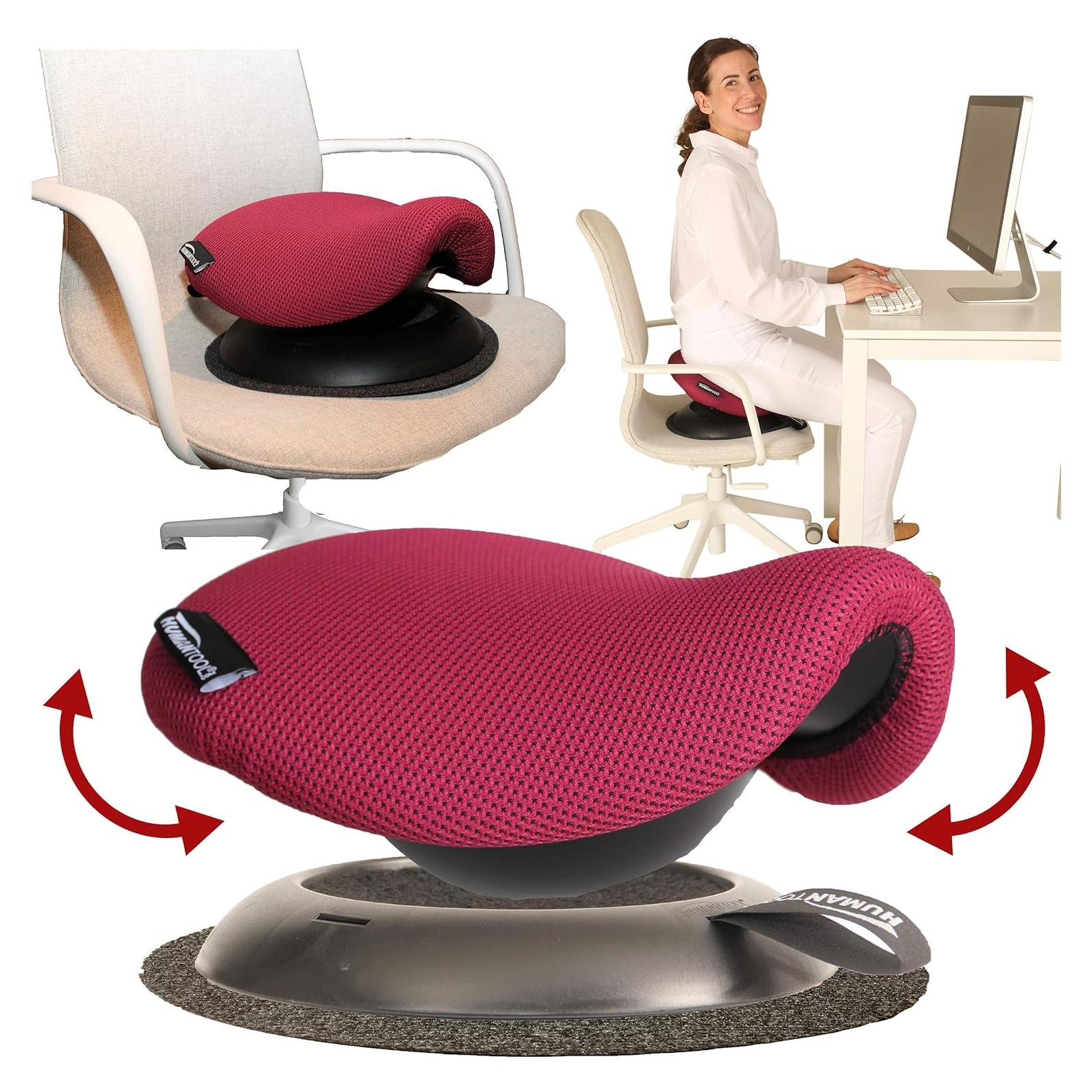 Silla de Montura Ergonómica Human Tool Rosa - Compacta y Portátil
