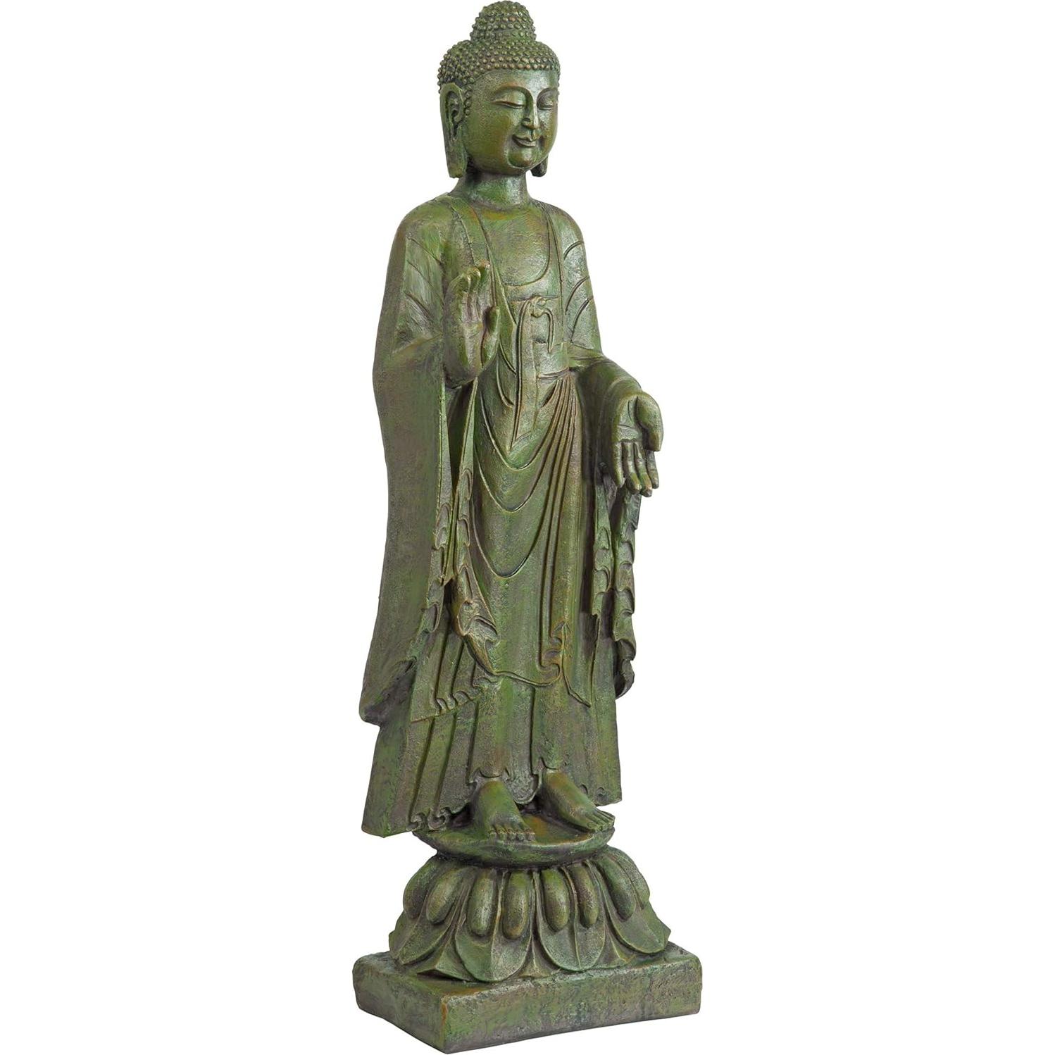 Estatua de Jardín Buda Iluminado Design Toscano 101.6 cm Resina