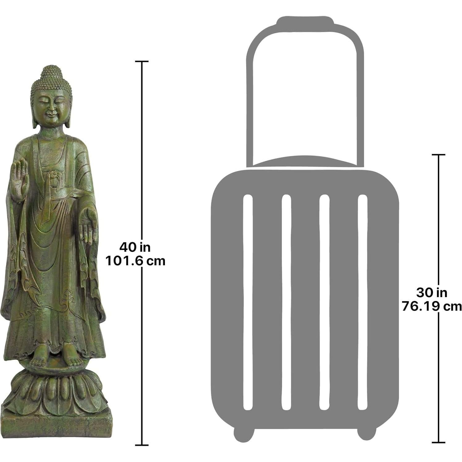 Estatua de Jardín Buda Iluminado Design Toscano 101.6 cm Resina