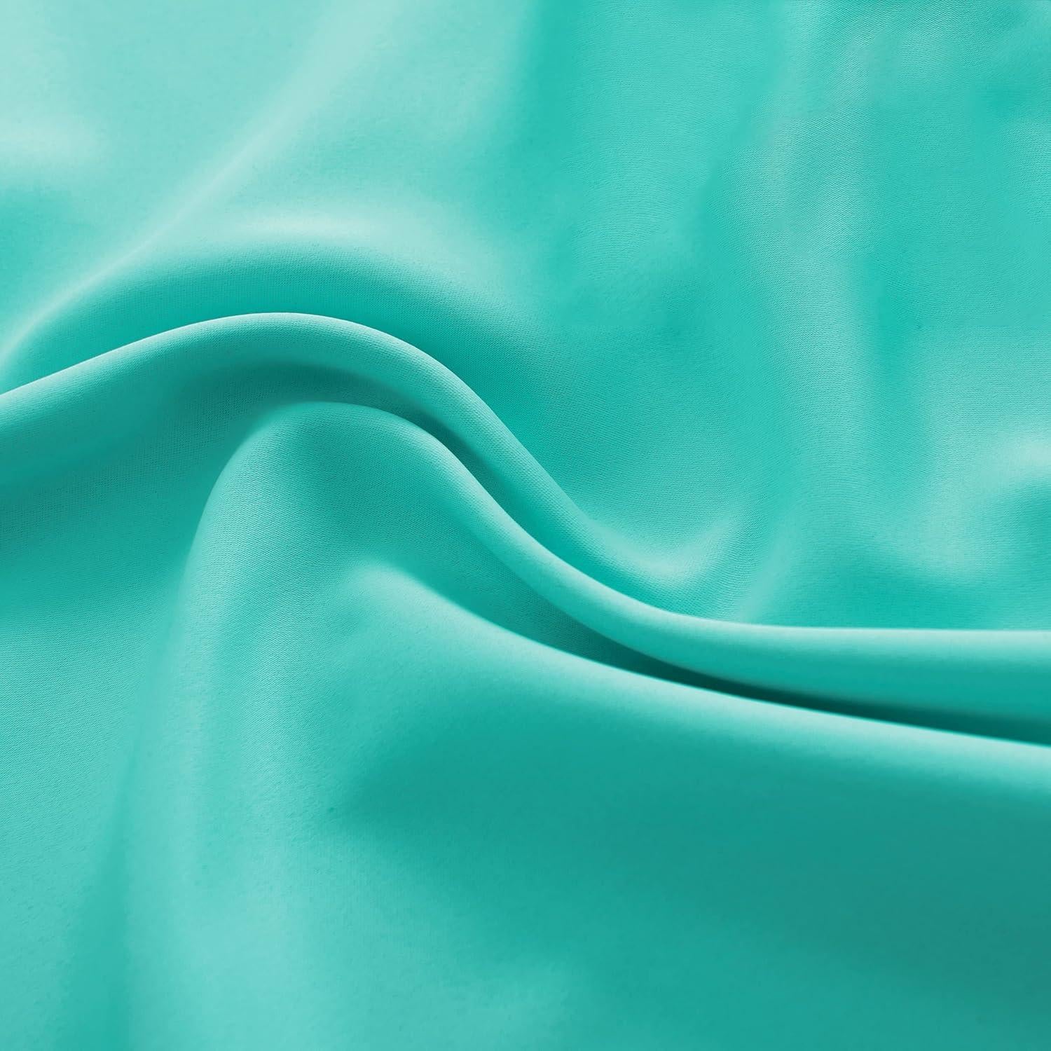 Cortina Opaca Turquesa DONREN 42x24 cm 2 Paneles