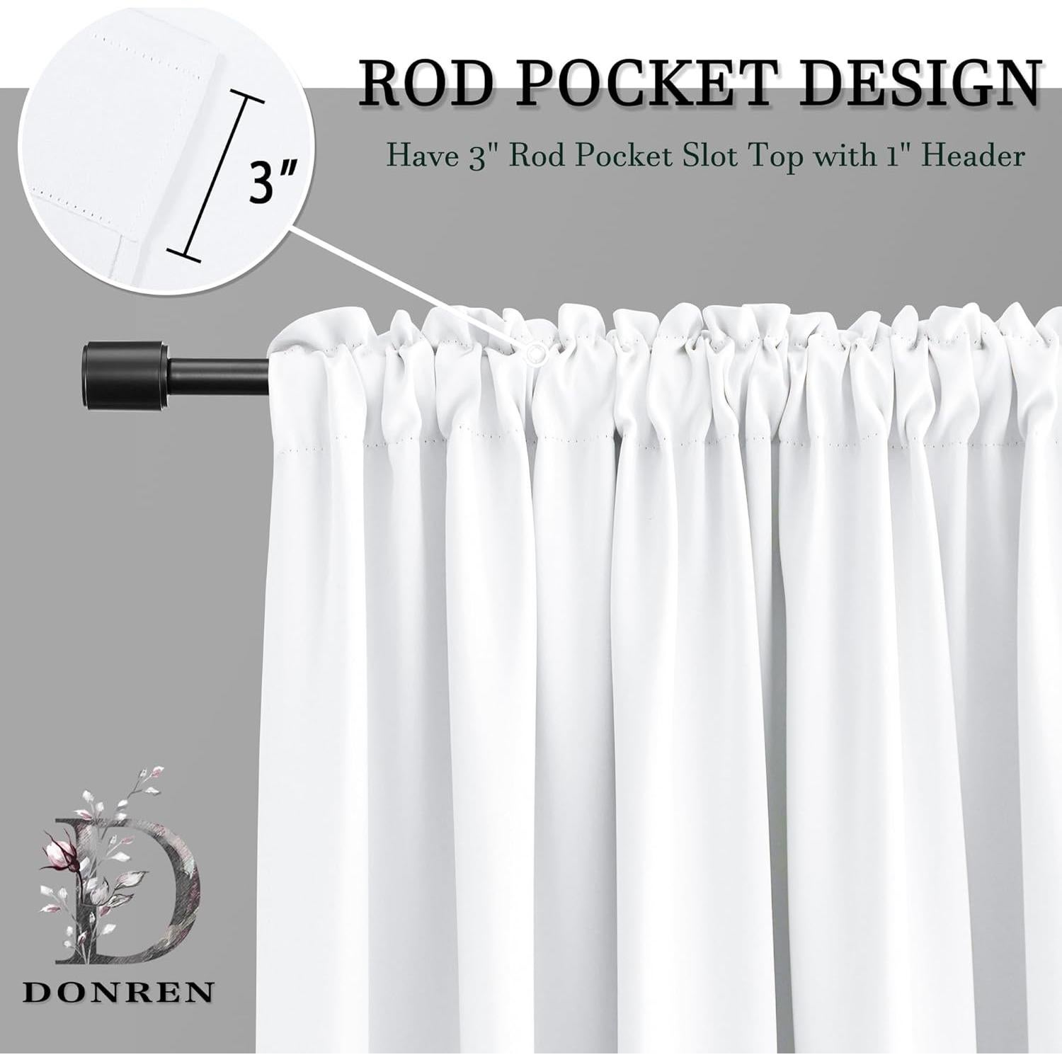 Cortinas Opacas DONREN 30x30 cm para Cocina - 2 Paneles