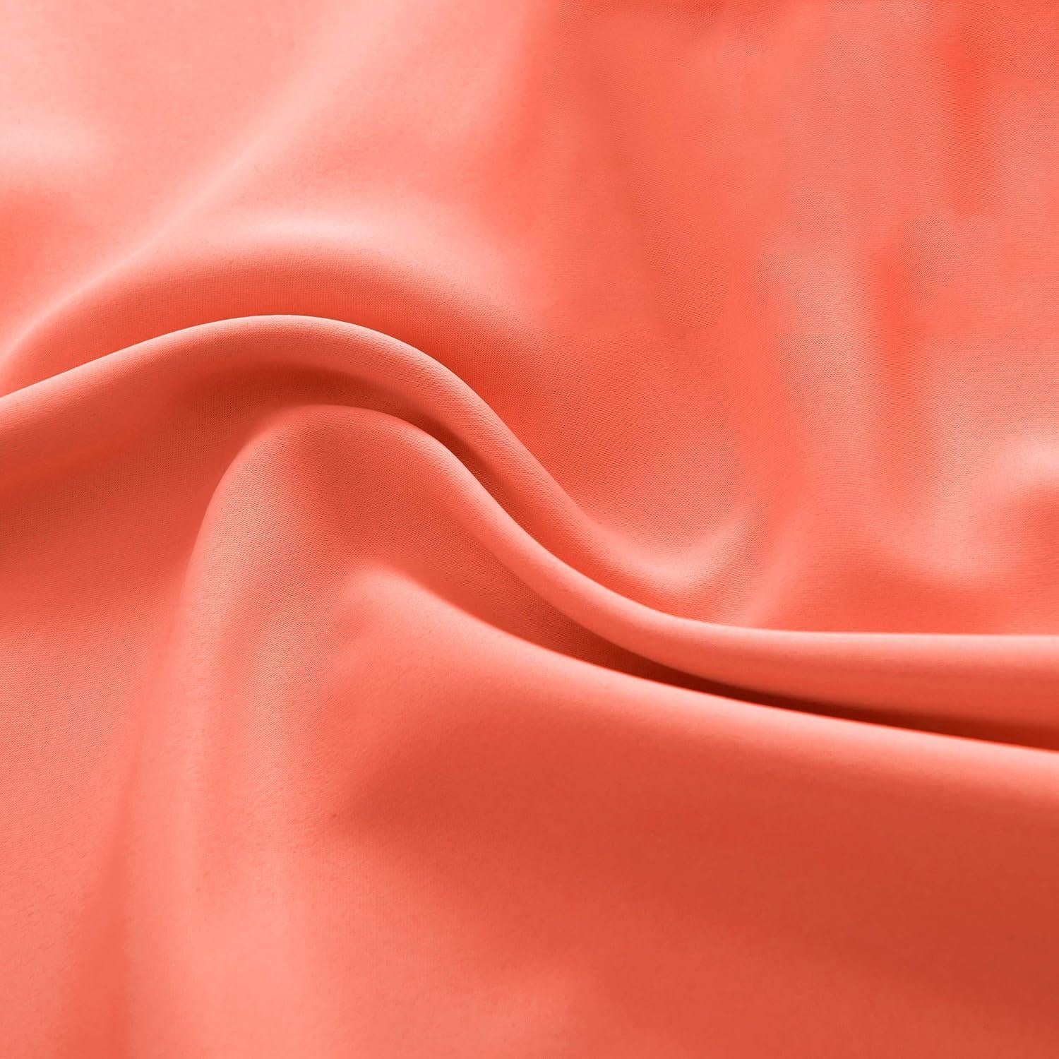 Cortinas Opacas DONREN Coral 30x60 cm 2 Paneles para Cocina