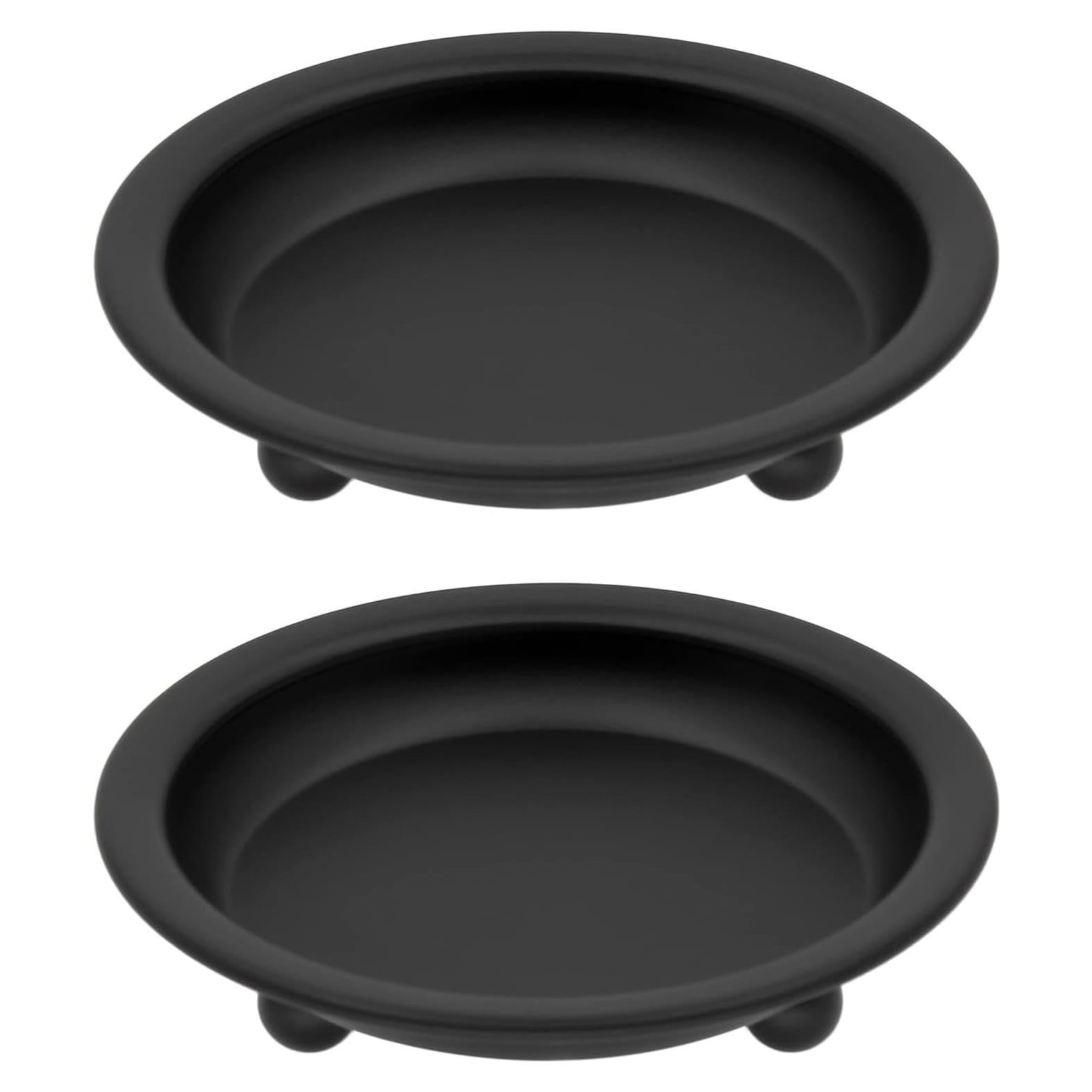 Juego de 2 Platos de Vela Thindolex Negro Mate 10.7cm