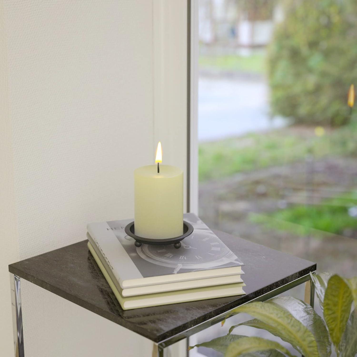 Juego de 2 Platos de Vela Thindolex Negro Mate 10.7cm