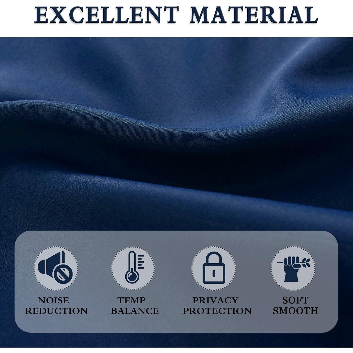 Cortinas Opacas DONREN Azul Marino 2 Paneles 75x75 cm