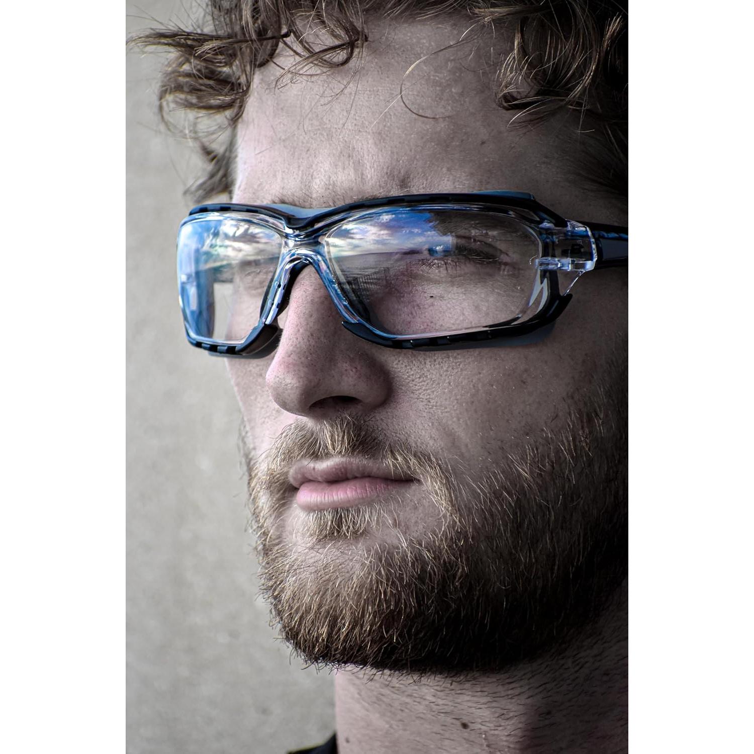 Gafas de seguridad acolchadas Birdz Eyewear - 2 pares, lentes ahumados y claros