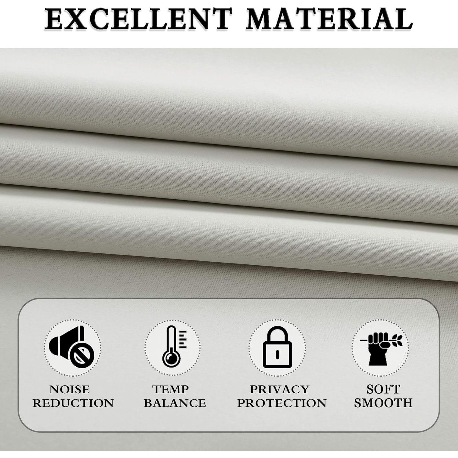 Cortinas Cortas DONREN 52x60 cm Opacas Gris Claro - 2 Paneles