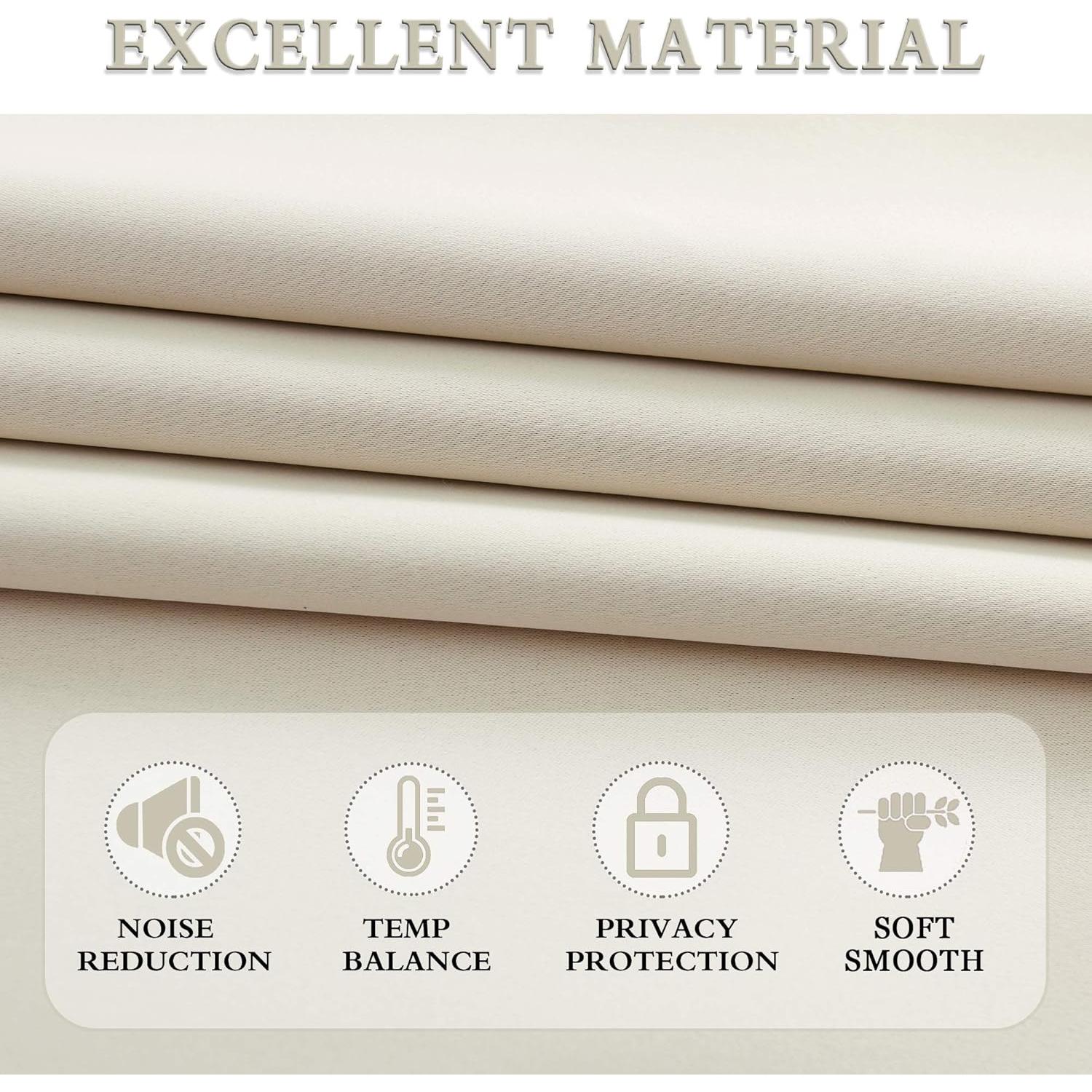 Cortinas DONREN 2 Paneles 107x76 cm Oscurecimiento Beige