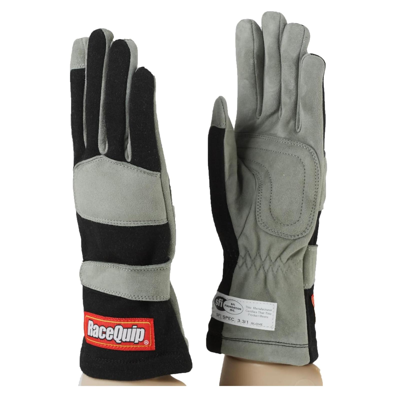 Guantes de Conducción RaceQuip 351 SFI 3.3/1 Negro Pequeño