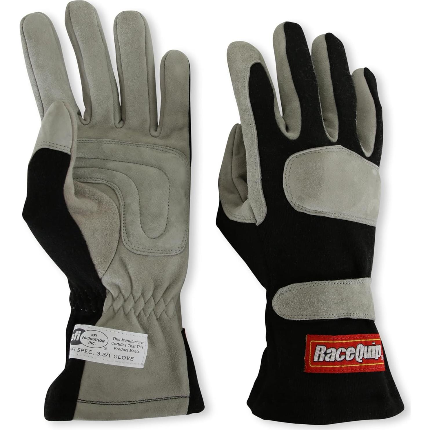 Guantes de Conducción RaceQuip 351 SFI 3.3/1 Negro Pequeño