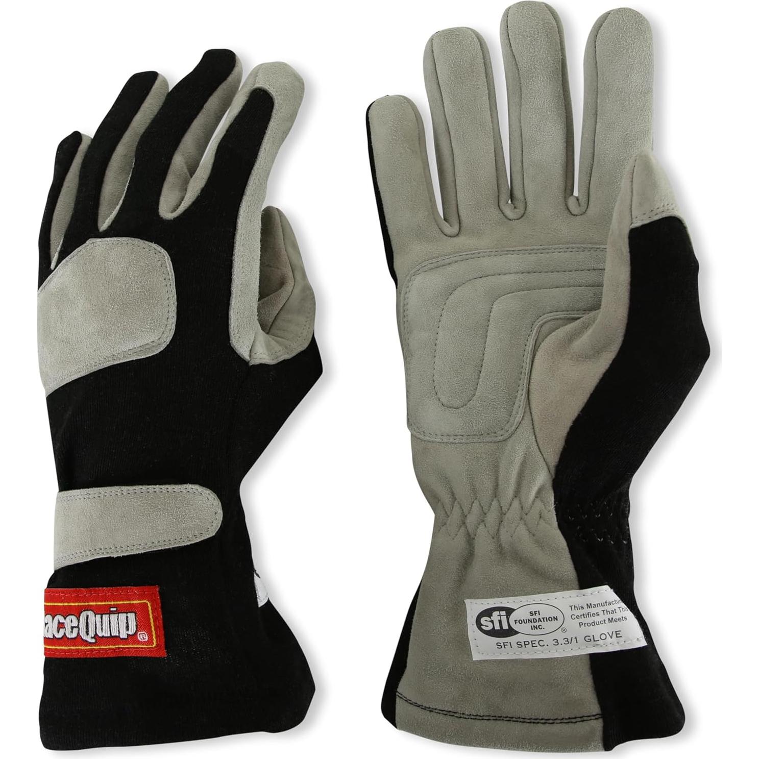 Guantes de Conducción RaceQuip 351 SFI 3.3/1 Negro Pequeño