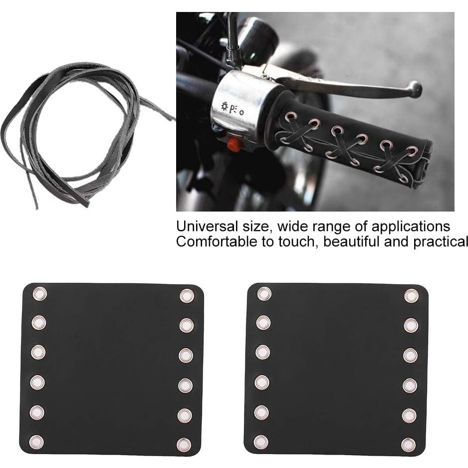 Cubiertas de Agarre de Manillar Aramox para Motocicleta - Negro