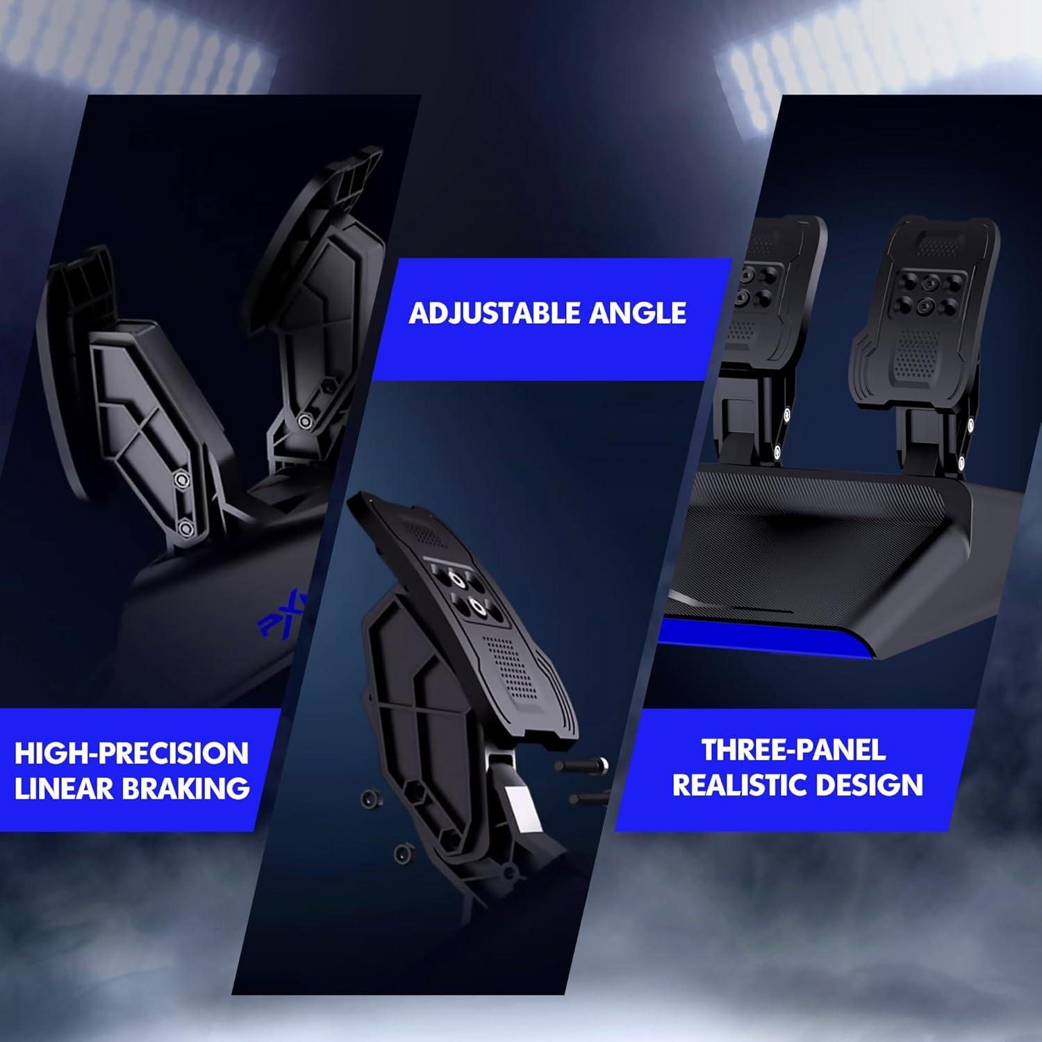 Volante de Carreras PXN V99 con Pedales y Cambiador - 30 cm