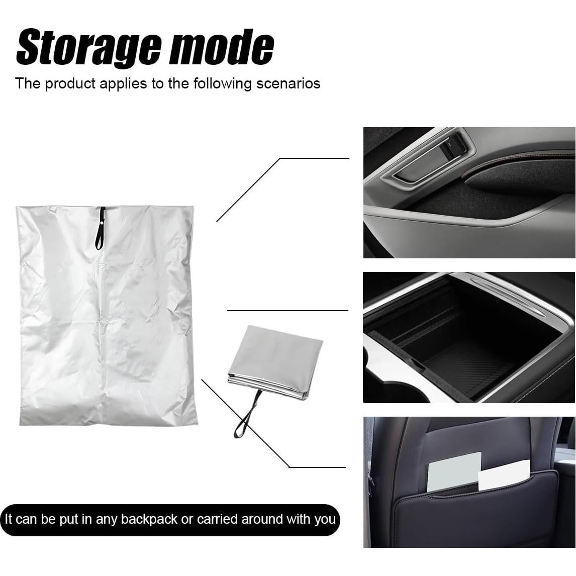 Cubierta de Sombra para Asiento de Coche ZIMISI Gris 95x74cm