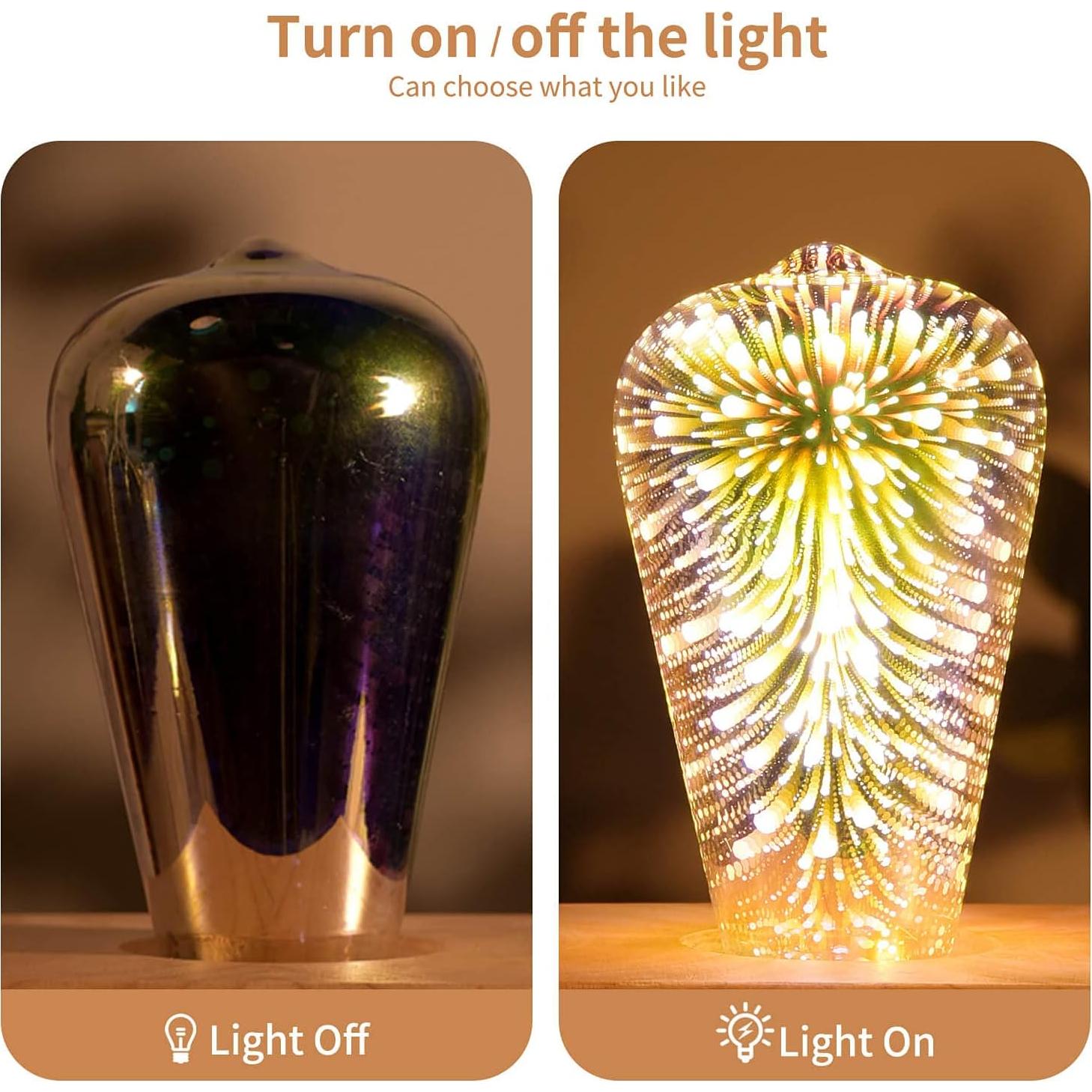 Bombilla LED 3D Porseme ST19 Decorativa 4W Luz Cálida