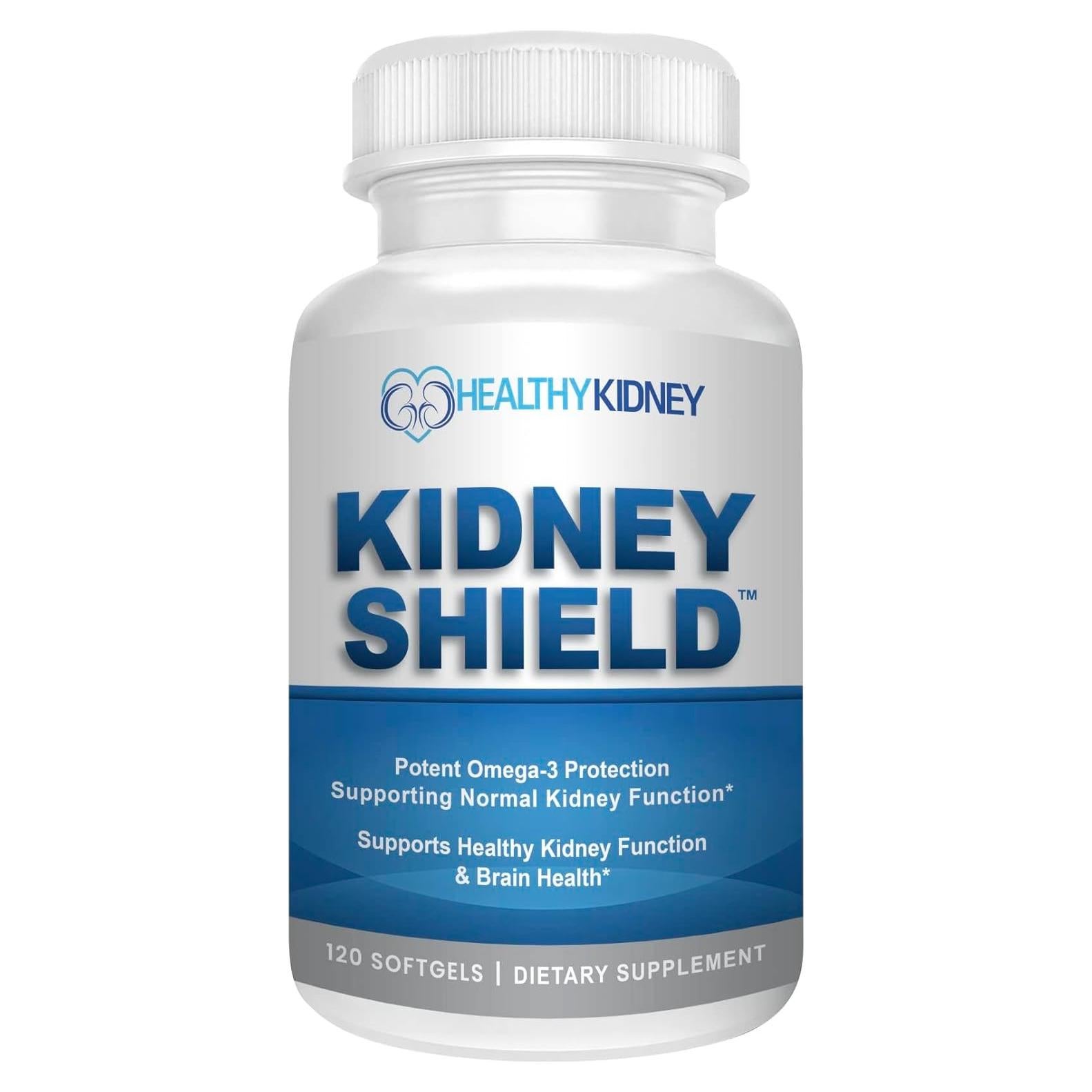 Suplemento Renal Omega 3 Kidney Shield - 120 Cápsulas de EPA DHA