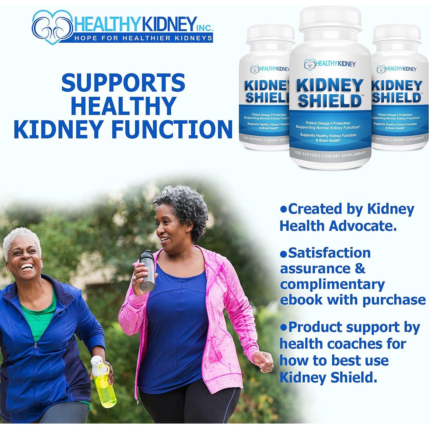 Suplemento Renal Omega 3 Kidney Shield - 120 Cápsulas de EPA DHA