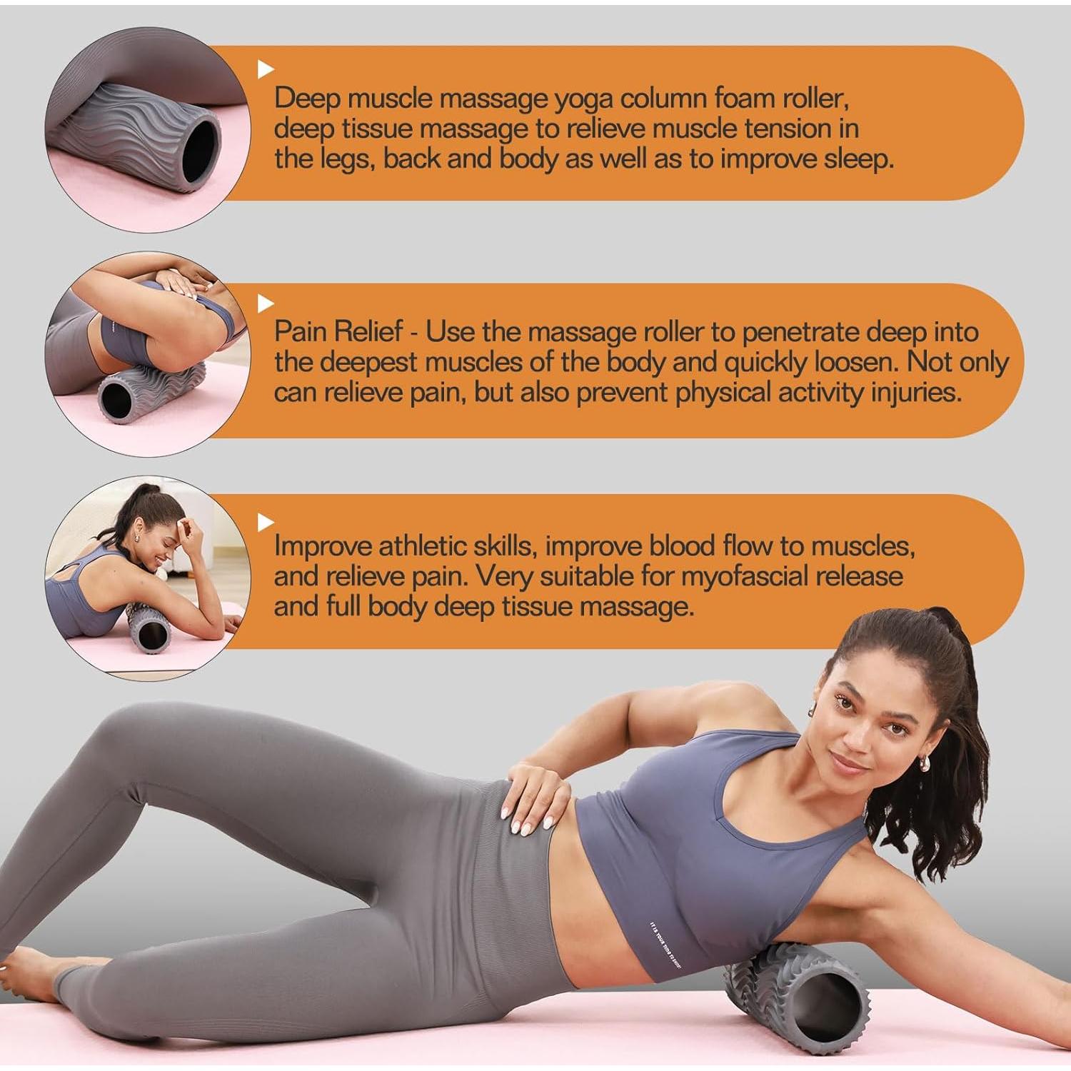 Rodillo de Espuma LTHTRADE 38.1cm para Masaje y Yoga