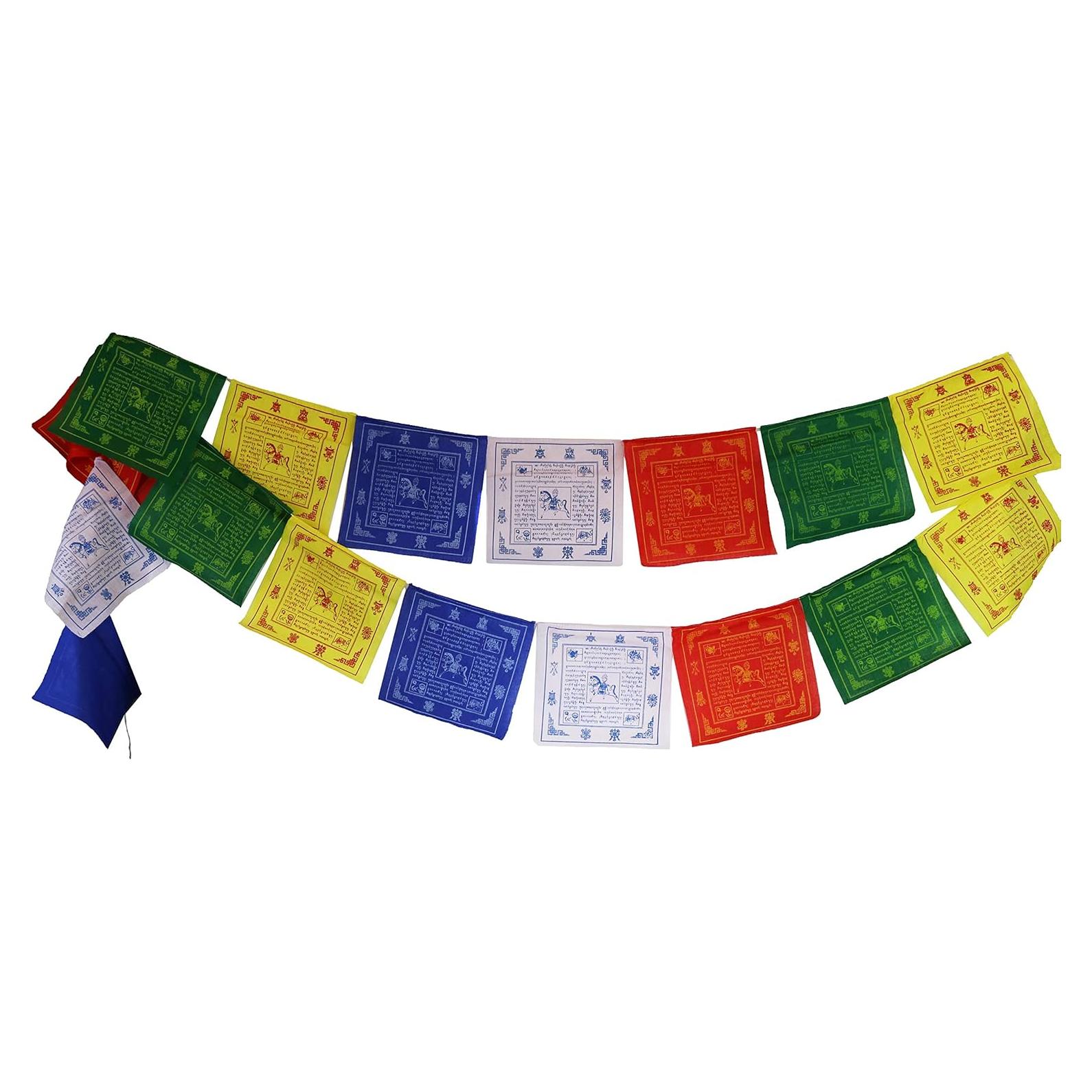 Banderas de Oración Tibetanas Nervana - Algodón Premium 25 Piezas