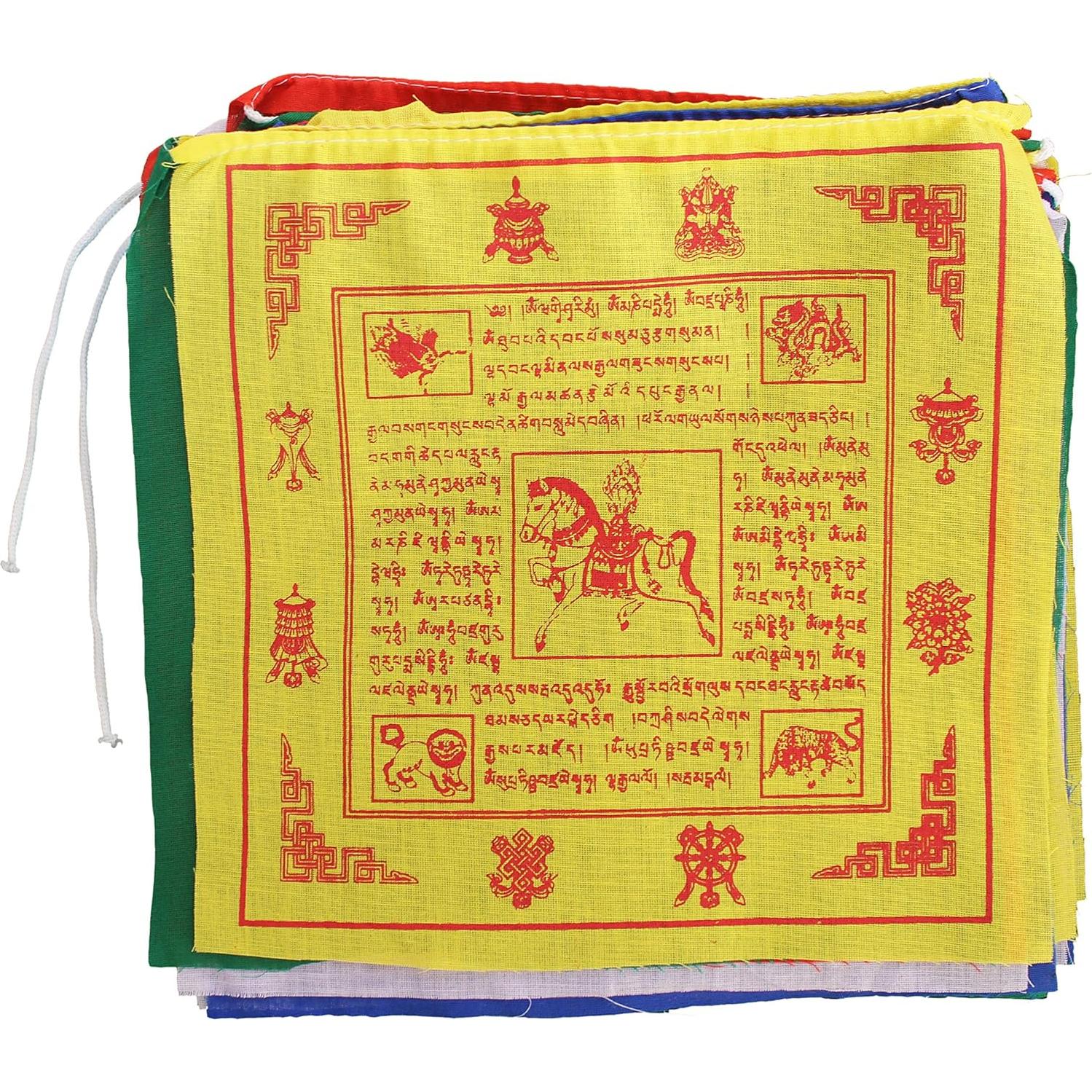 Banderas de Oración Tibetanas Nervana - Algodón Premium 25 Piezas
