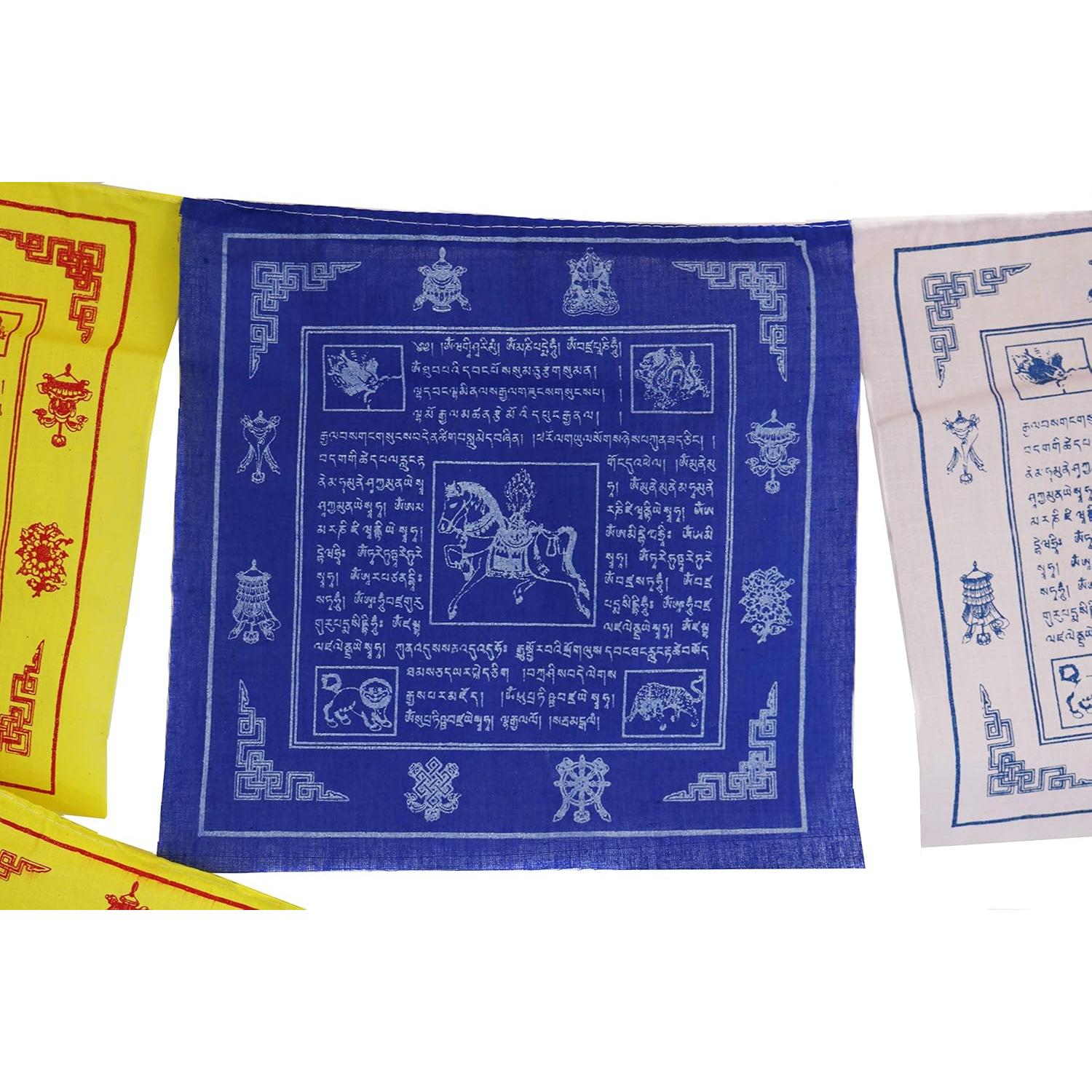 Banderas de Oración Tibetanas Nervana - Algodón Premium 25 Piezas
